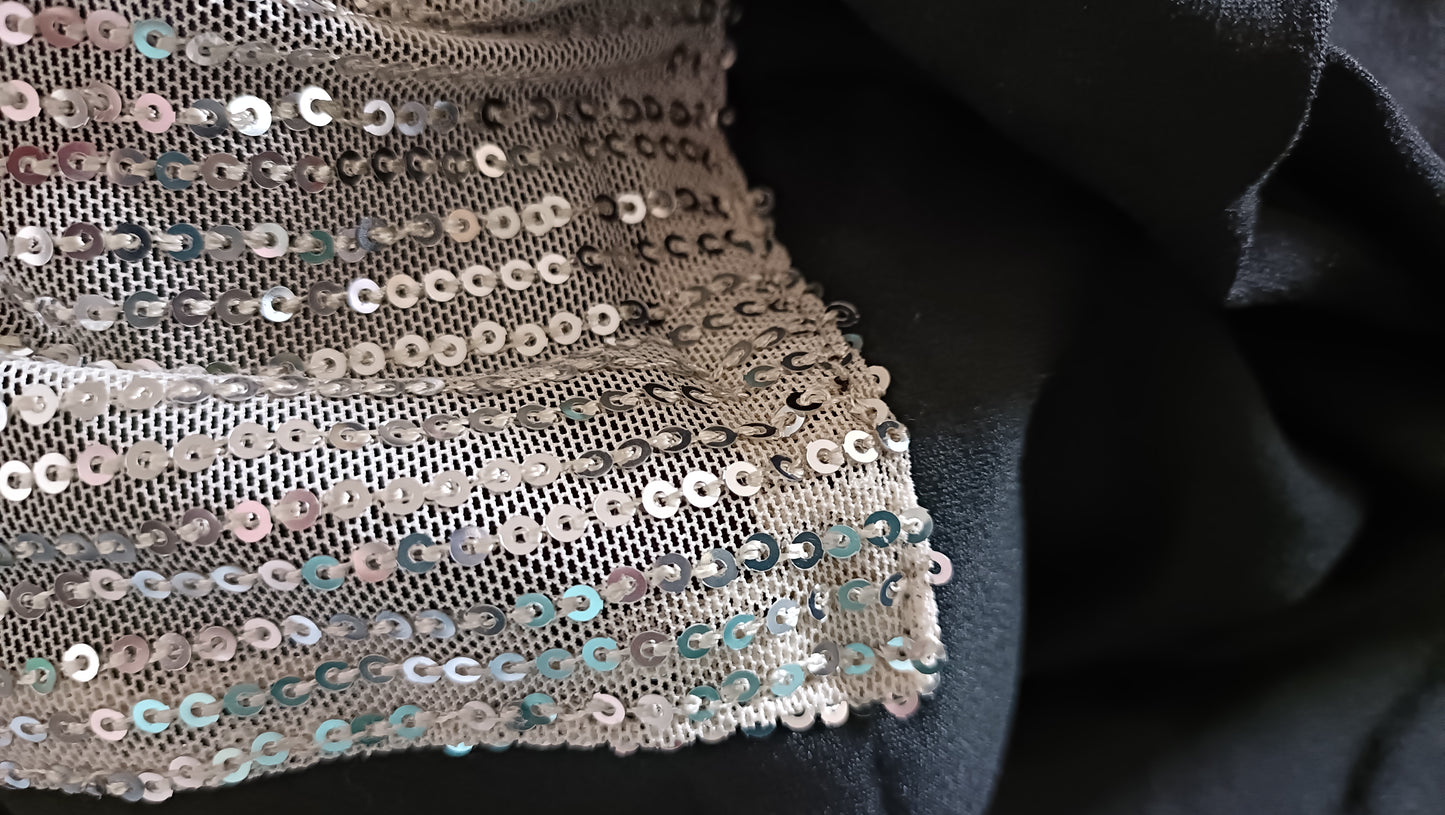 Petal Sleeve T Shirt with Sequin Front Pocket