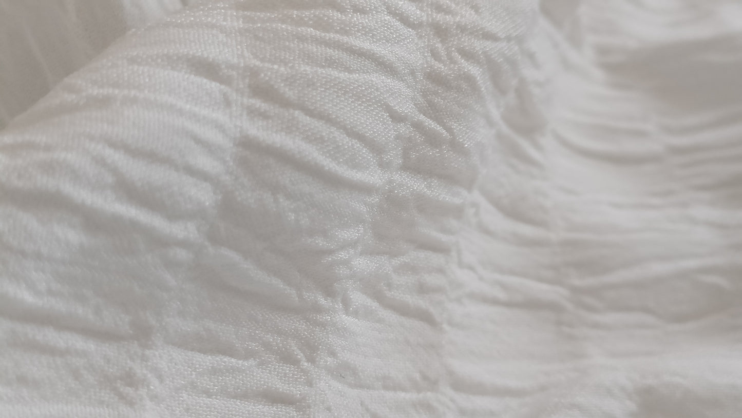 White Button Through Textured Shirt