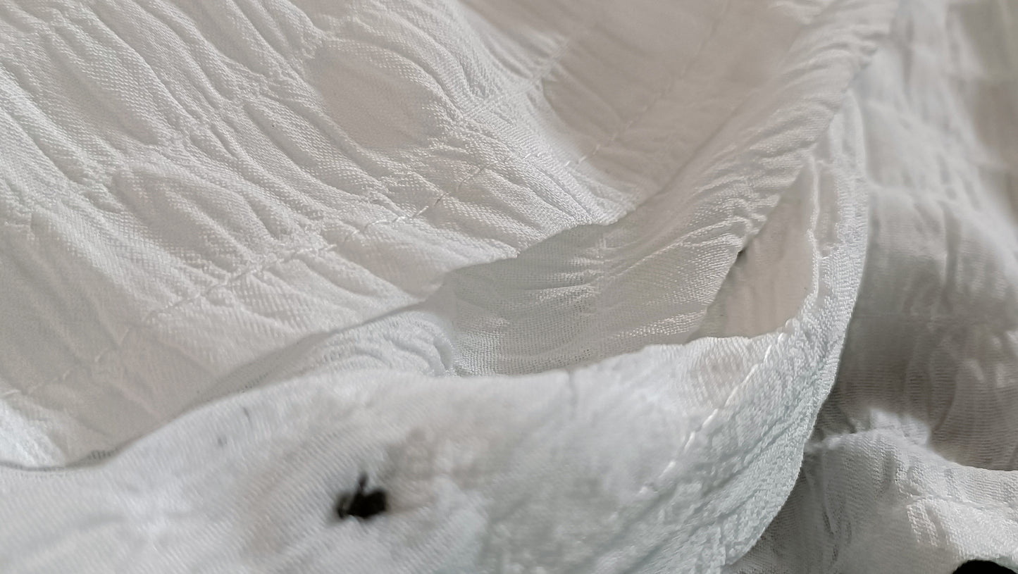 White Button Through Textured Shirt
