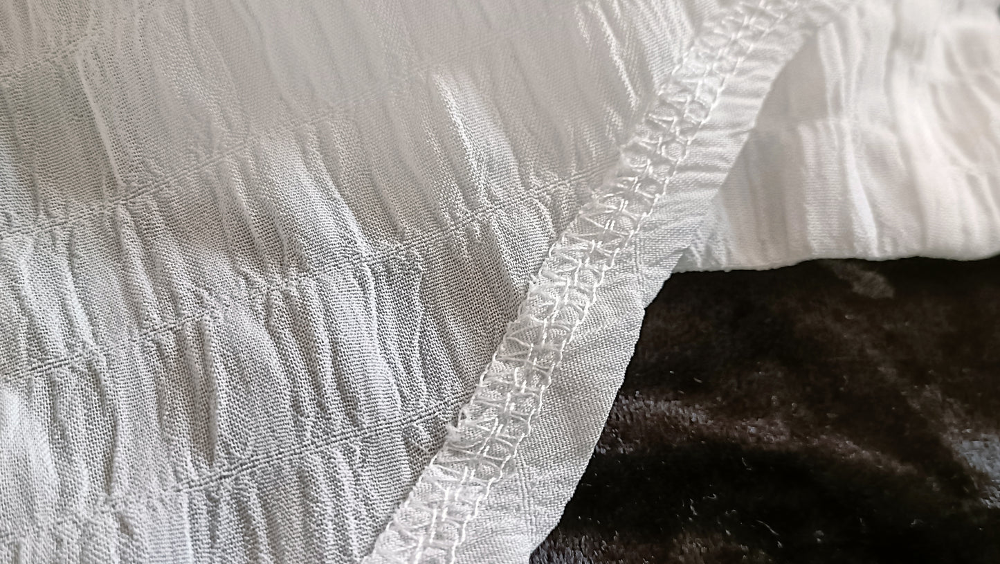White Button Through Textured Shirt
