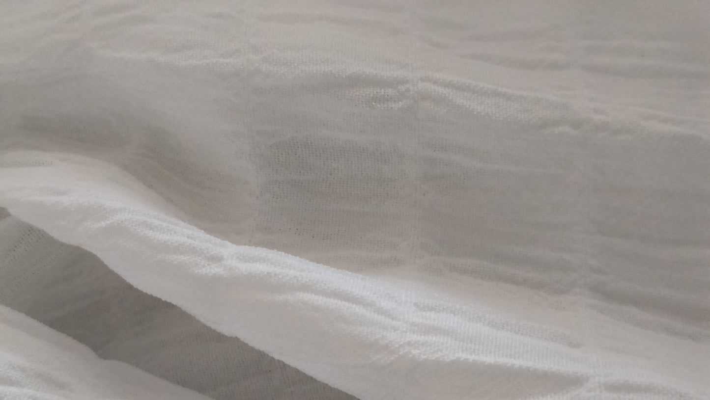 White Button Through Textured Shirt