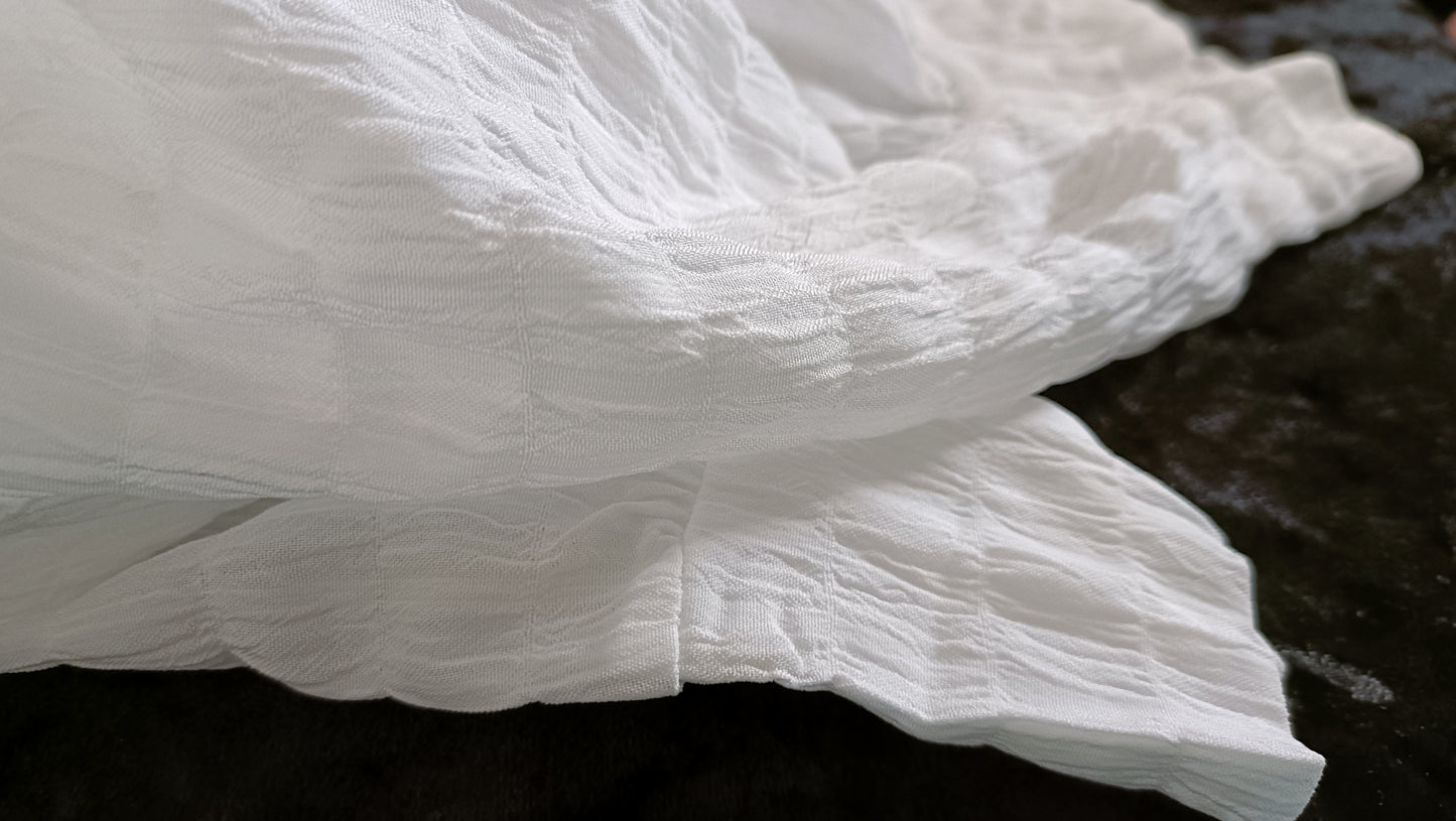 White Button Through Textured Shirt