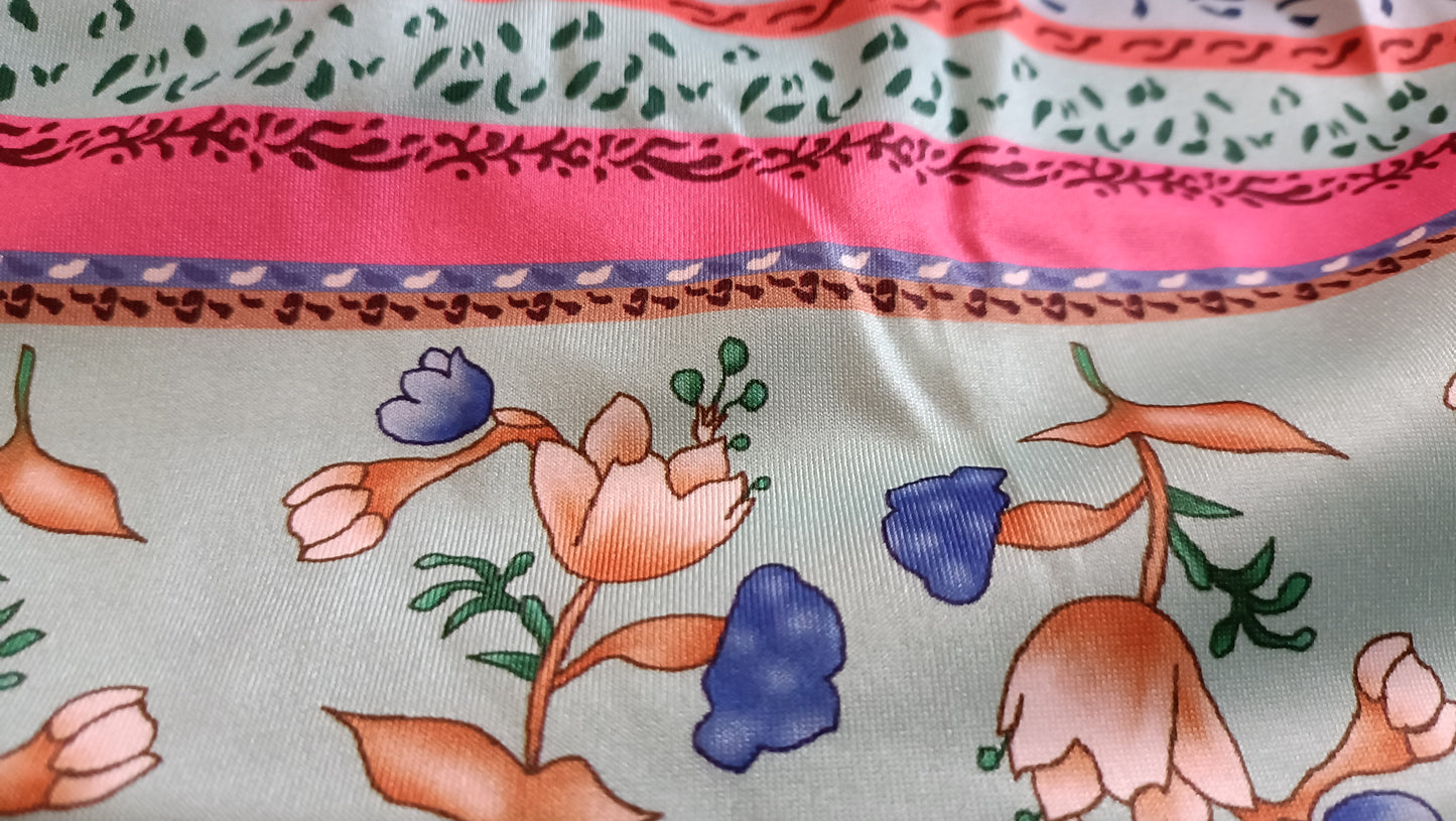 Floral Sleeveless V Neck Top