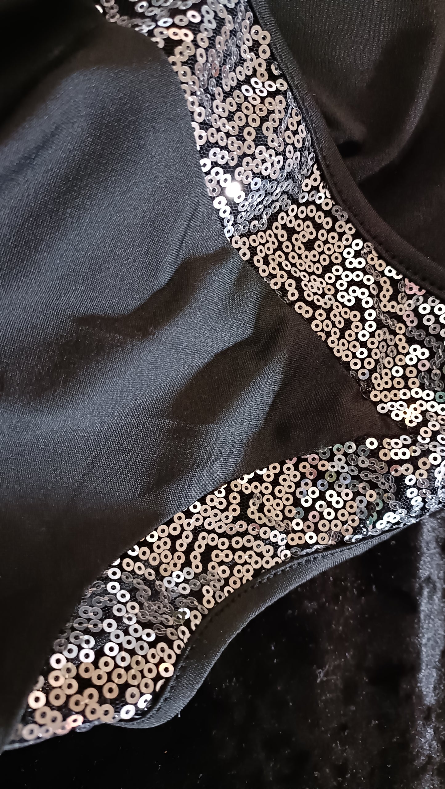 Sleeveless Top with Sequin Trim