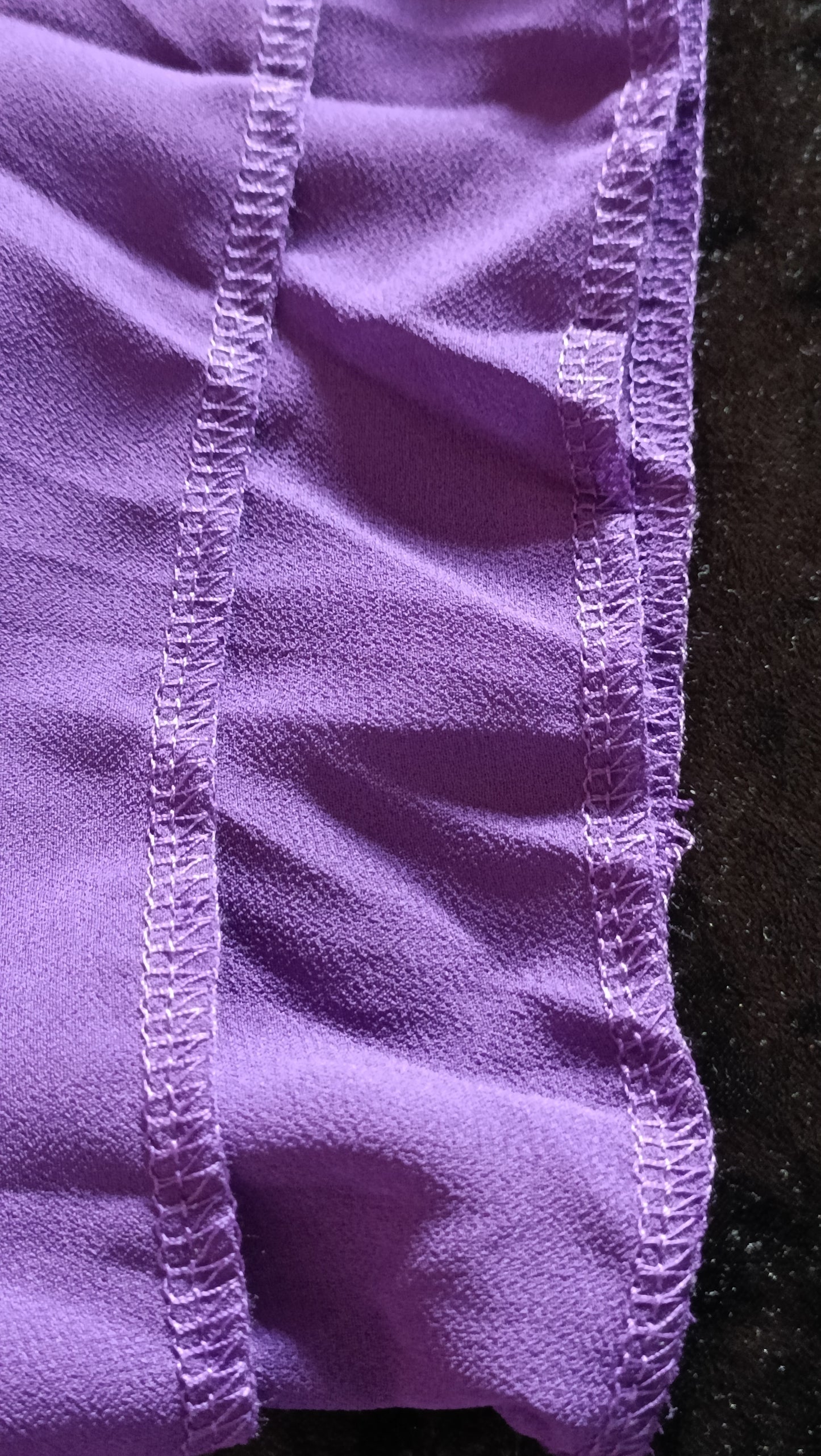 Purple Short Sleeve Layered Blouse