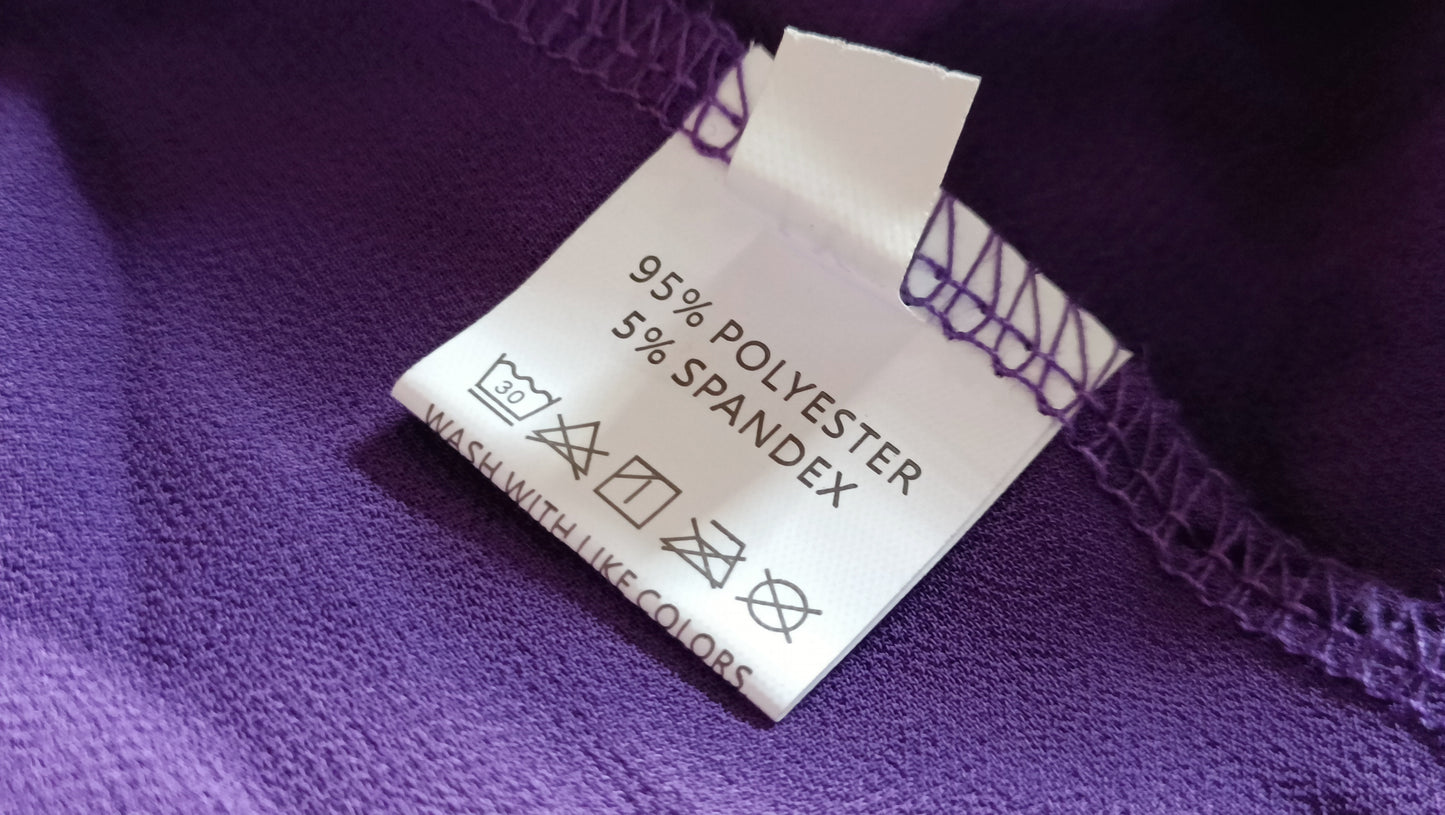 Purple Short Sleeve Layered Blouse