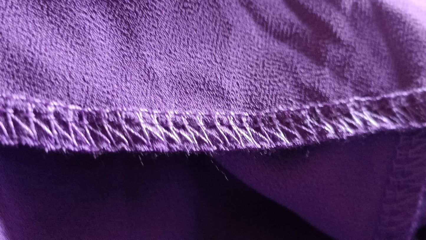 Purple Short Sleeve Layered Blouse