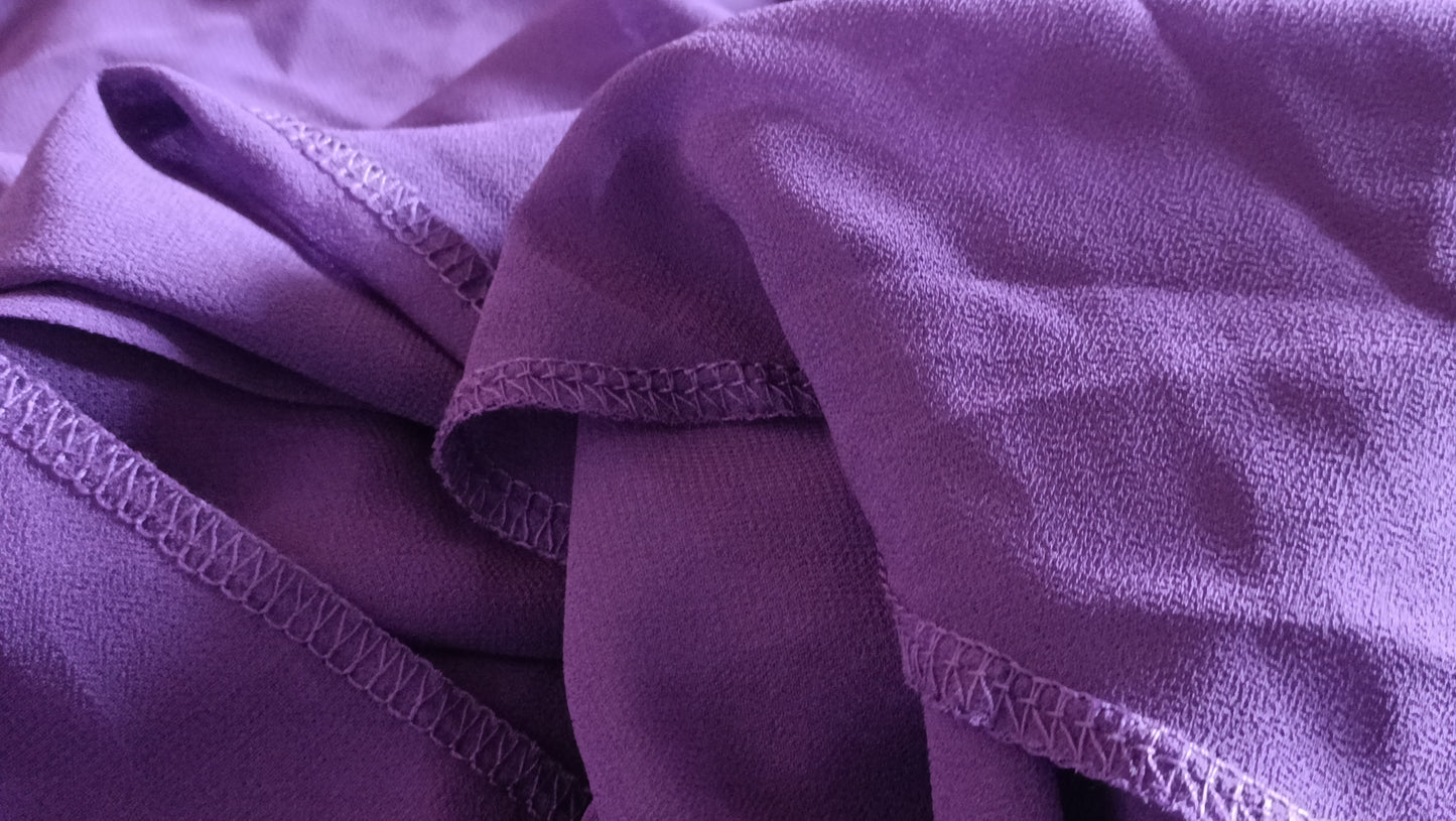 Purple Short Sleeve Layered Blouse