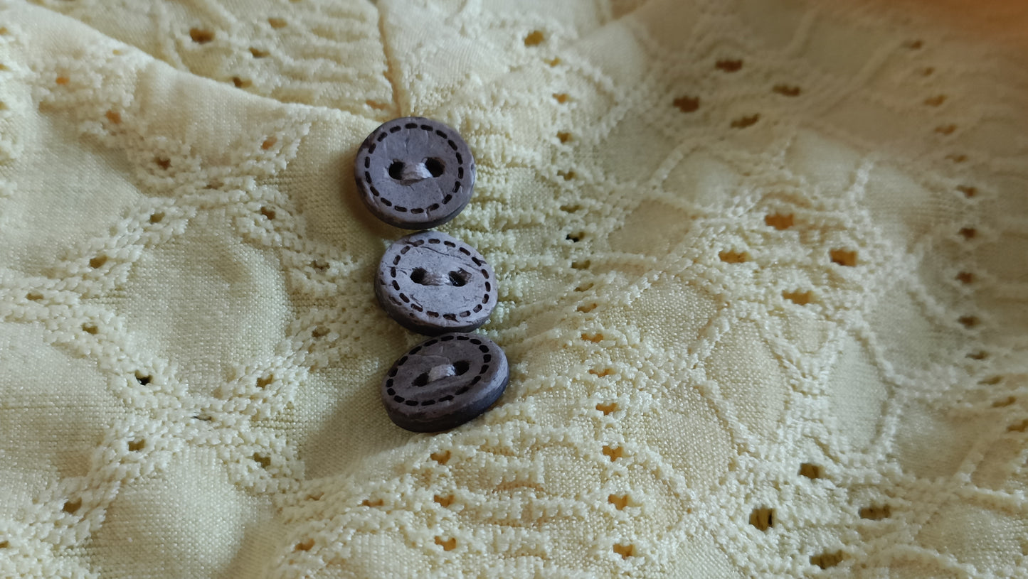 Vibrant Yellow Eyelet Embroidery Top with Tie Ruched Sleeve Detail