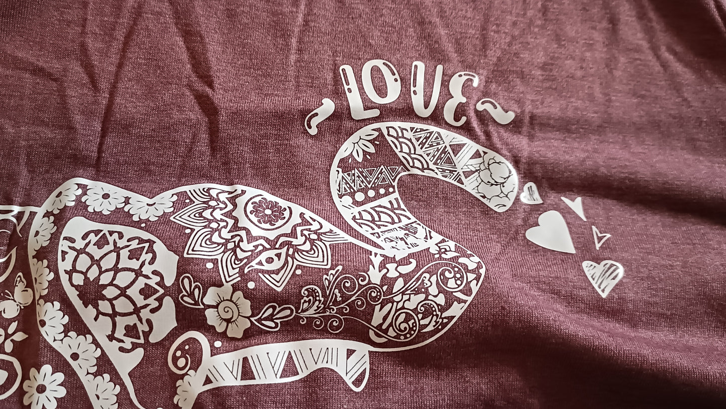 Elephant T-Shirt with Long Raglan Sleeves
