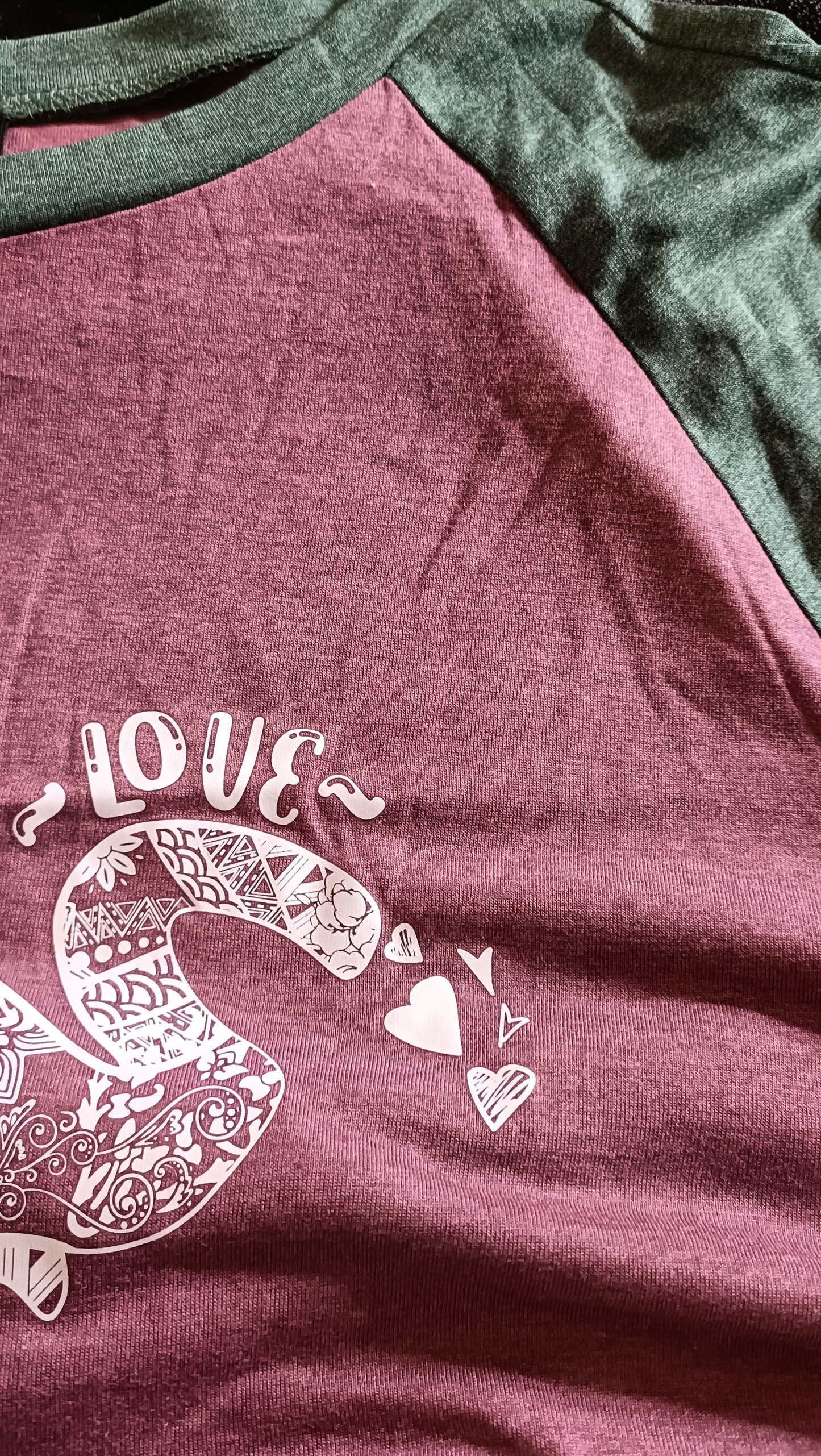 Elephant T-Shirt with Long Raglan Sleeves