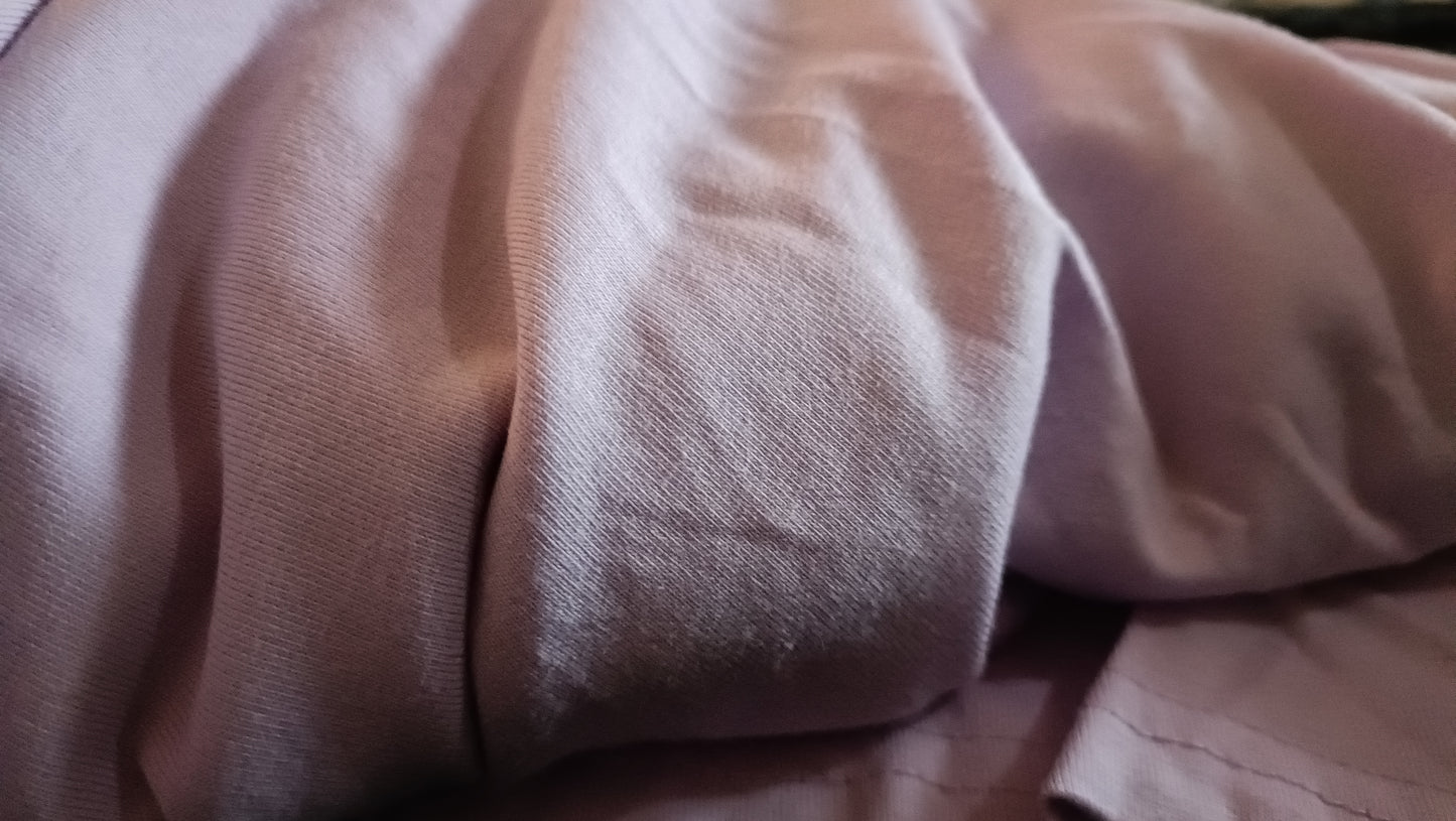 Lilac Drop Sleeve T Shirt with Tie Neckline