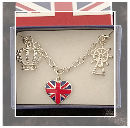 Avon Union Jack Charm Bracelet