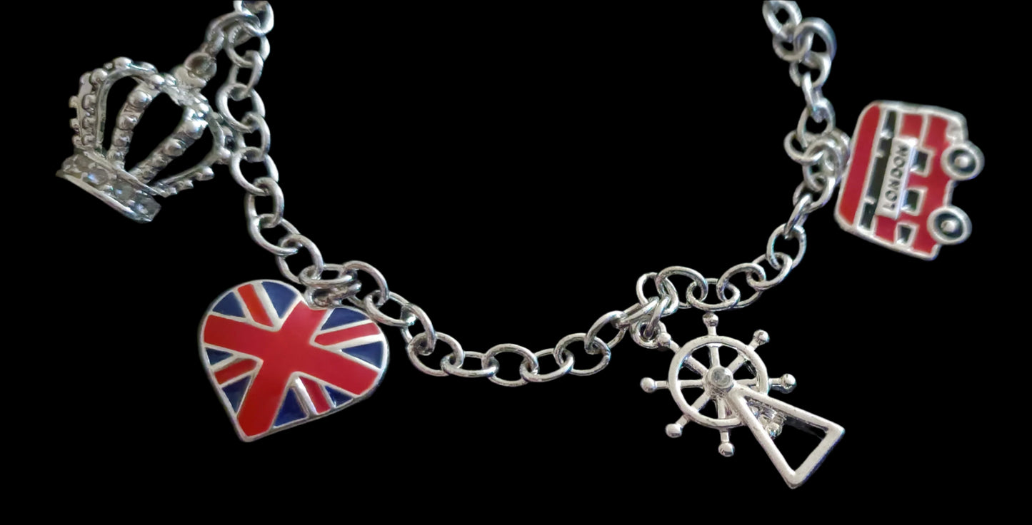 Avon Union Jack Charm Bracelet