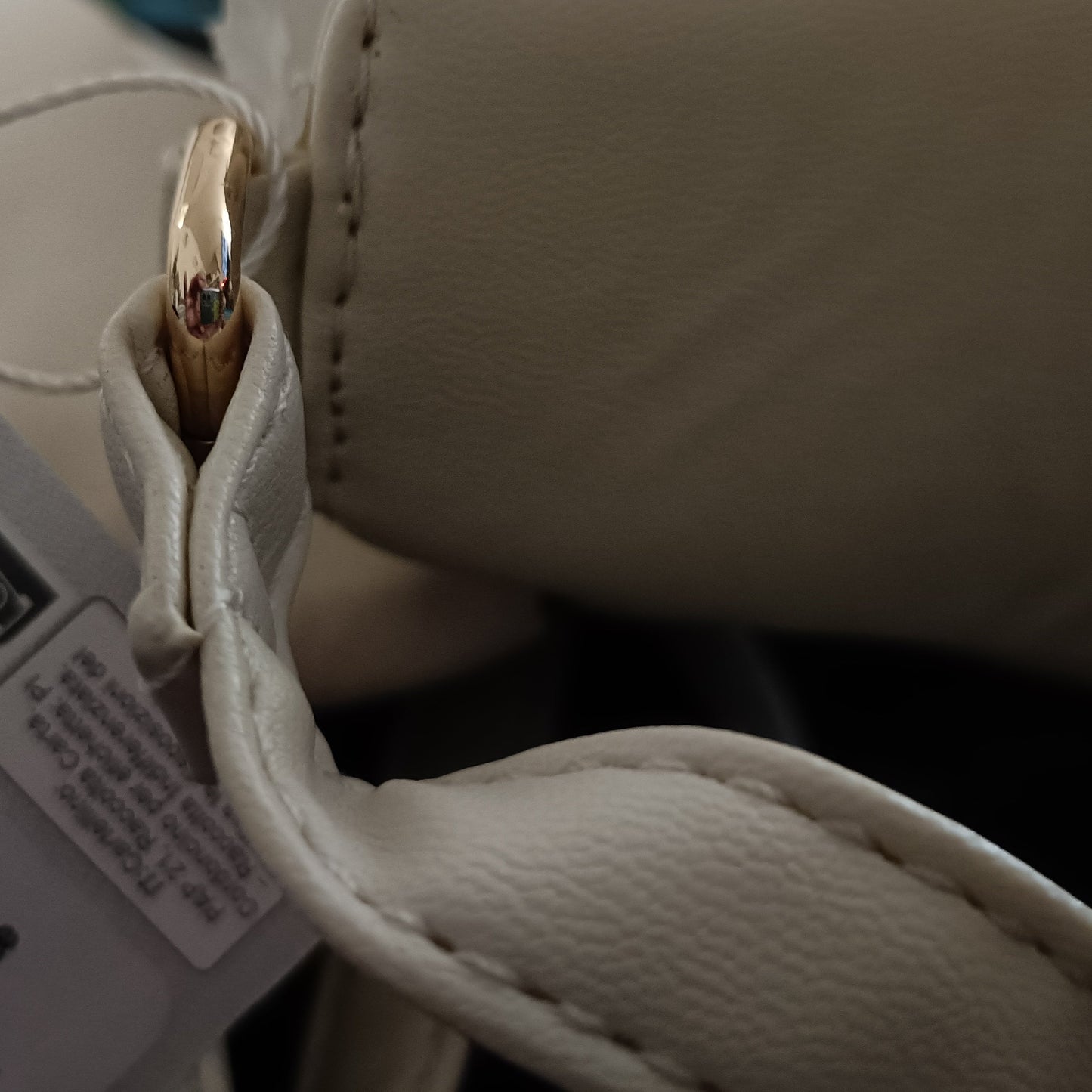 Cream Basket Weave Effect Front Shoulder Bag