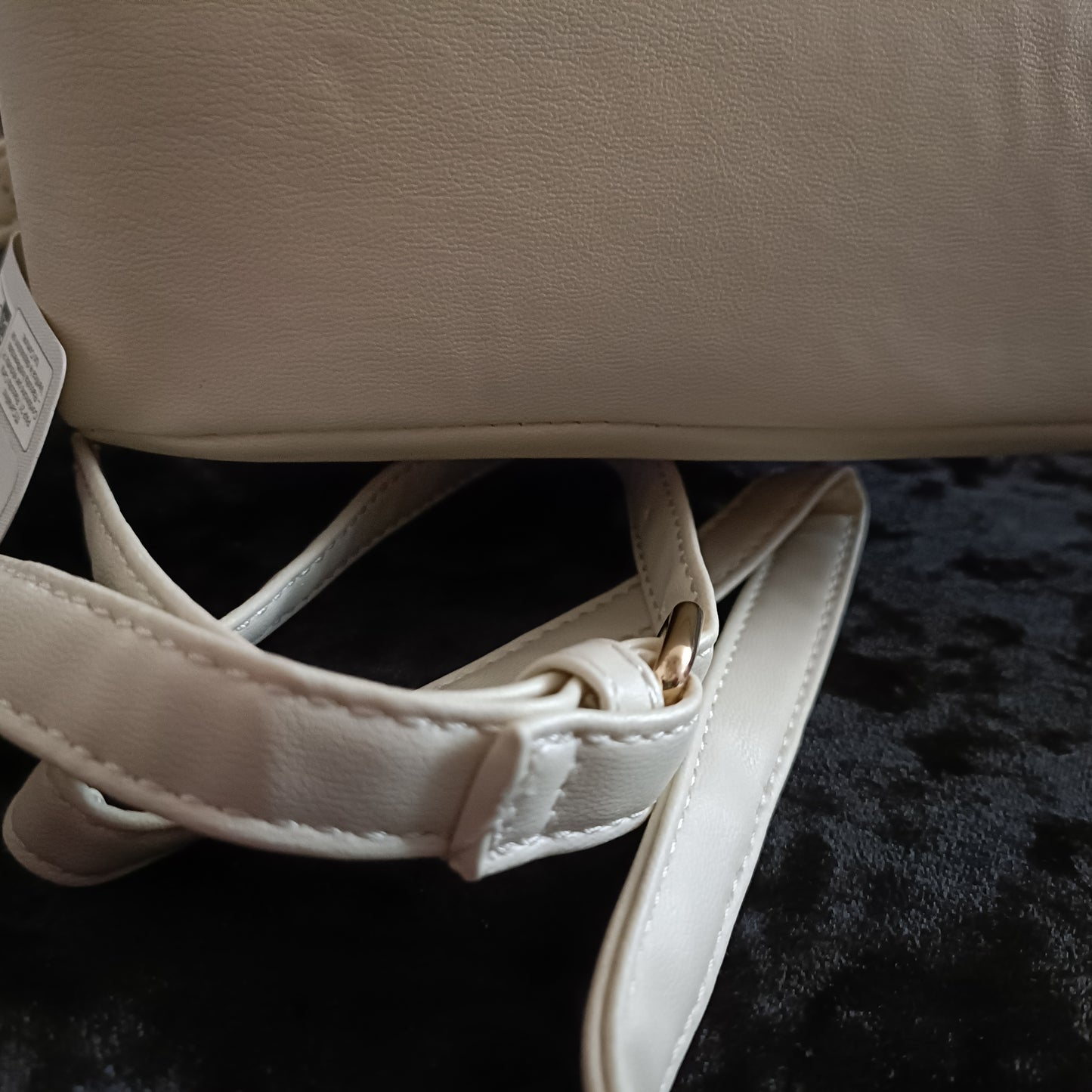 Cream Basket Weave Effect Front Shoulder Bag