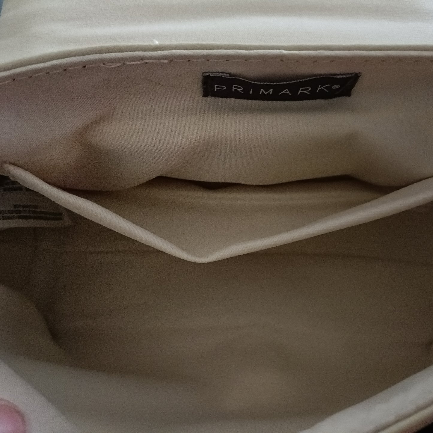 Cream Basket Weave Effect Front Shoulder Bag