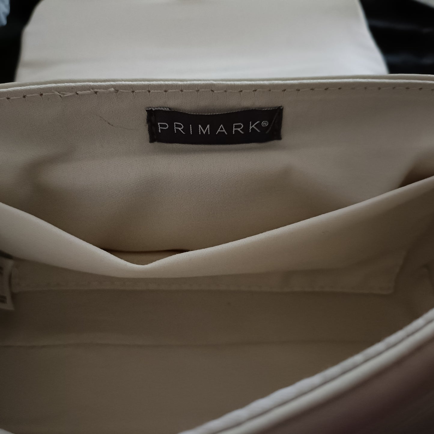 Cream Basket Weave Effect Front Shoulder Bag