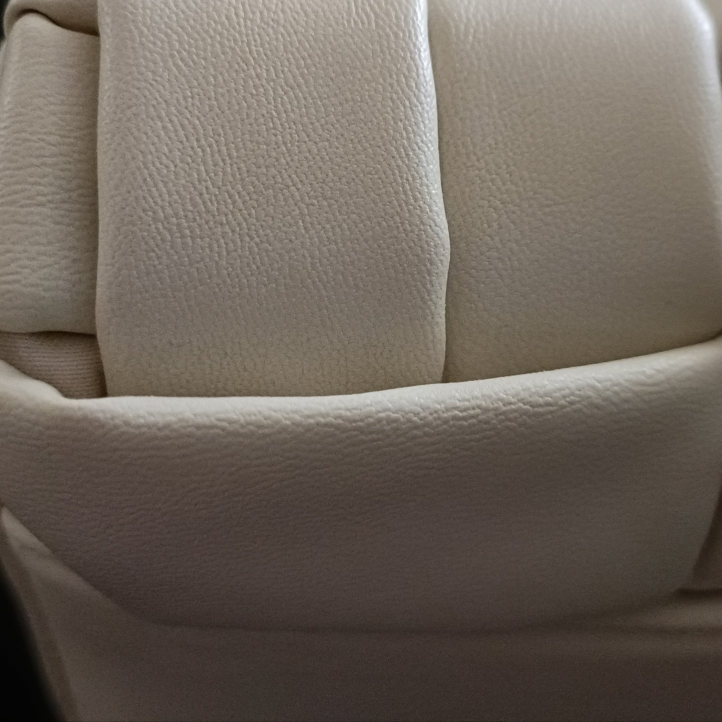 Cream Basket Weave Effect Front Shoulder Bag