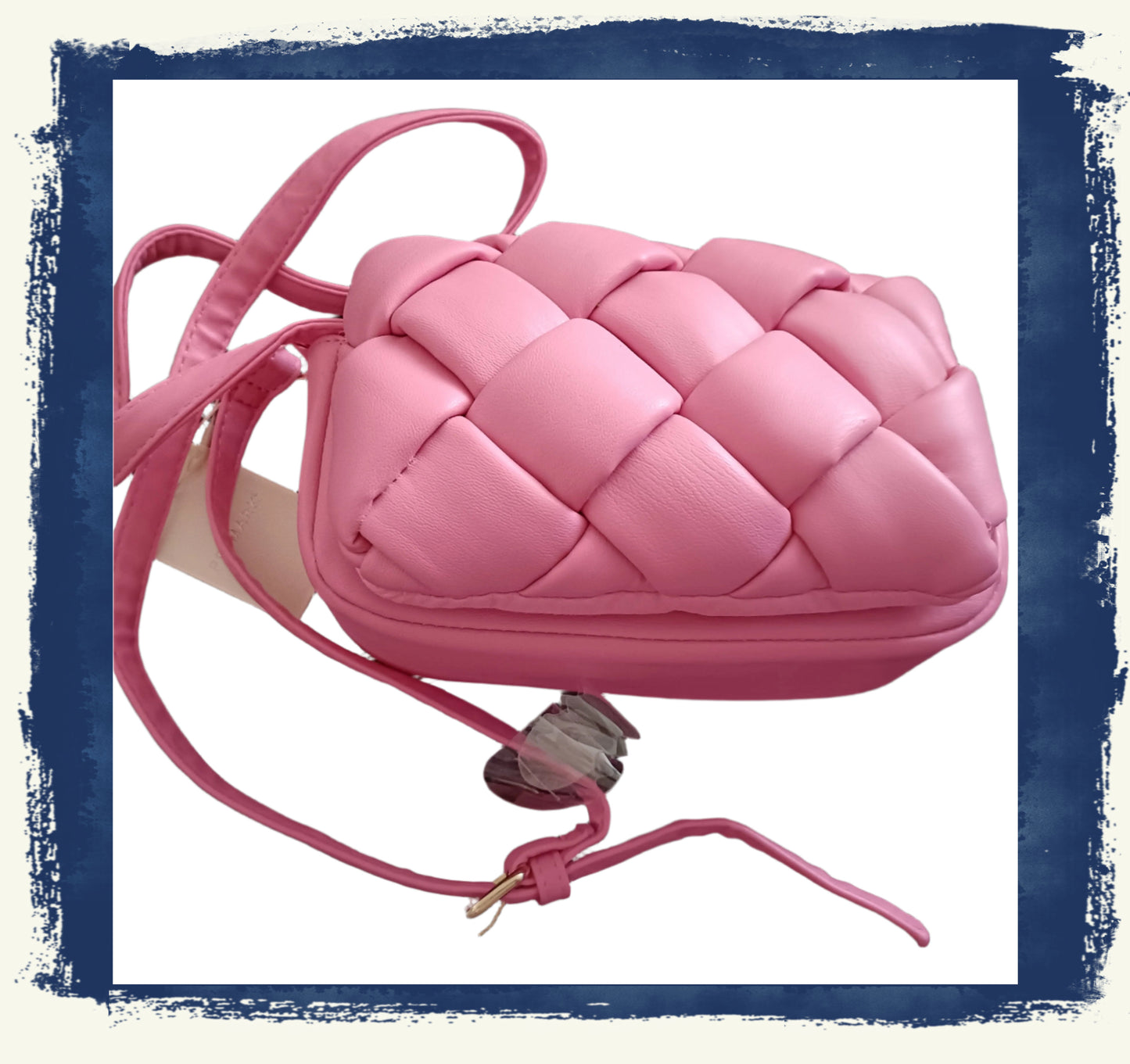 Shoulder Bag with Cushioned Criss Cross Detail