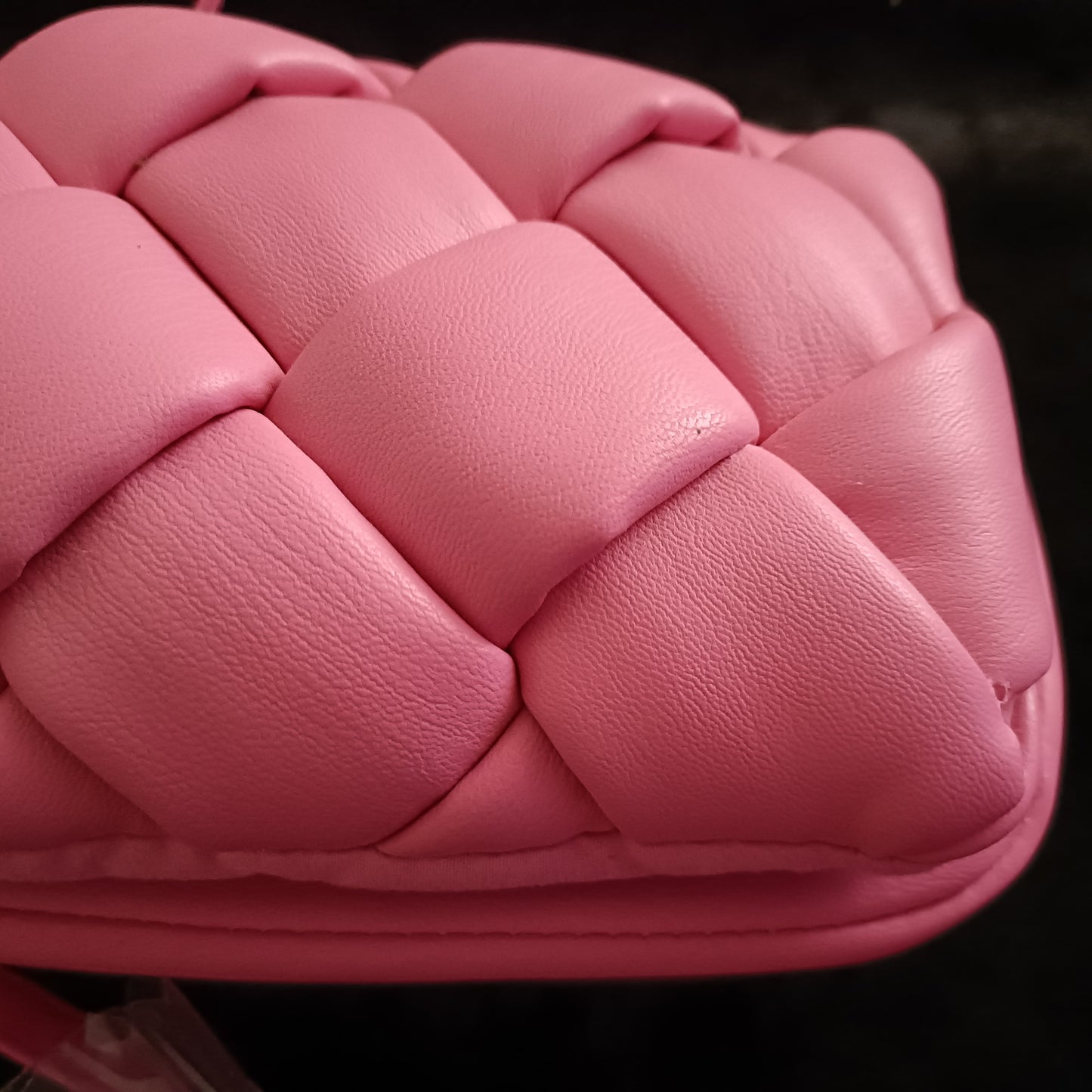 Shoulder Bag with Cushioned Criss Cross Detail