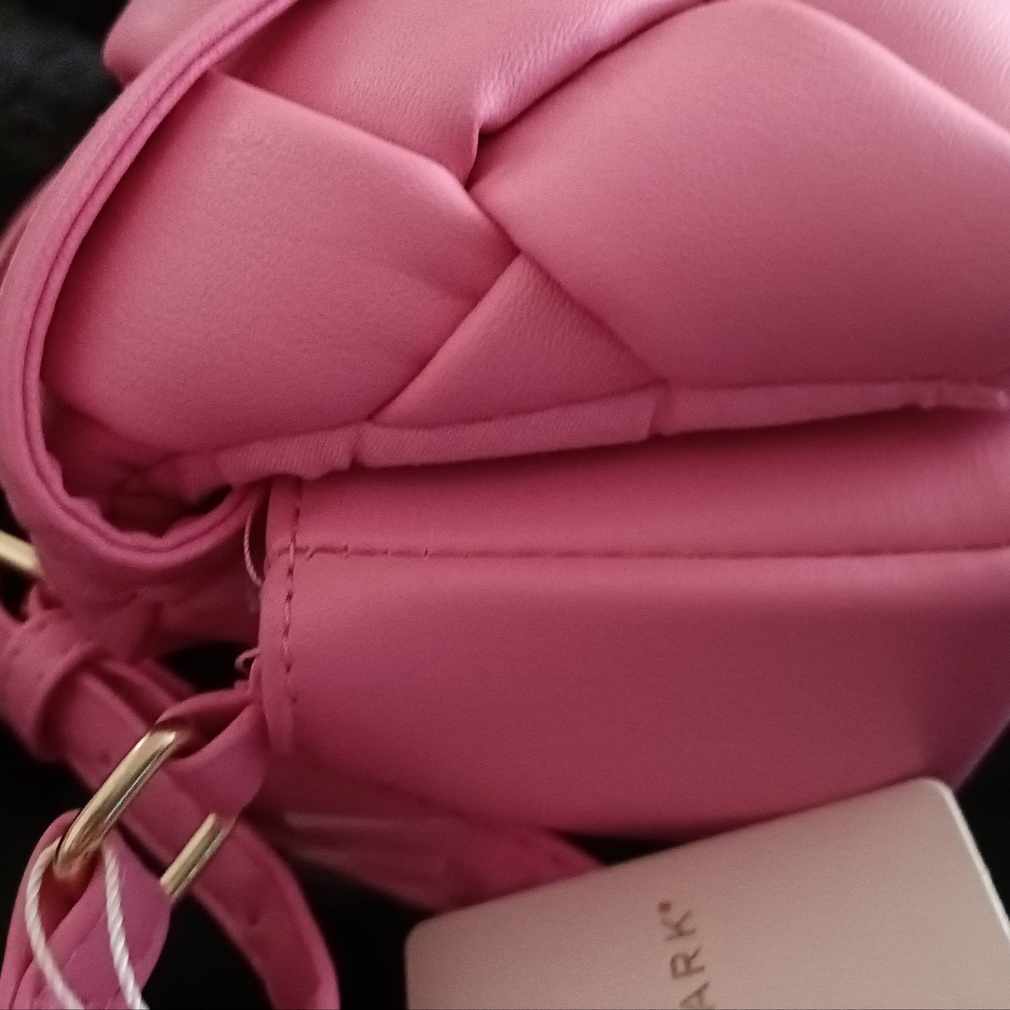 Shoulder Bag with Cushioned Criss Cross Detail