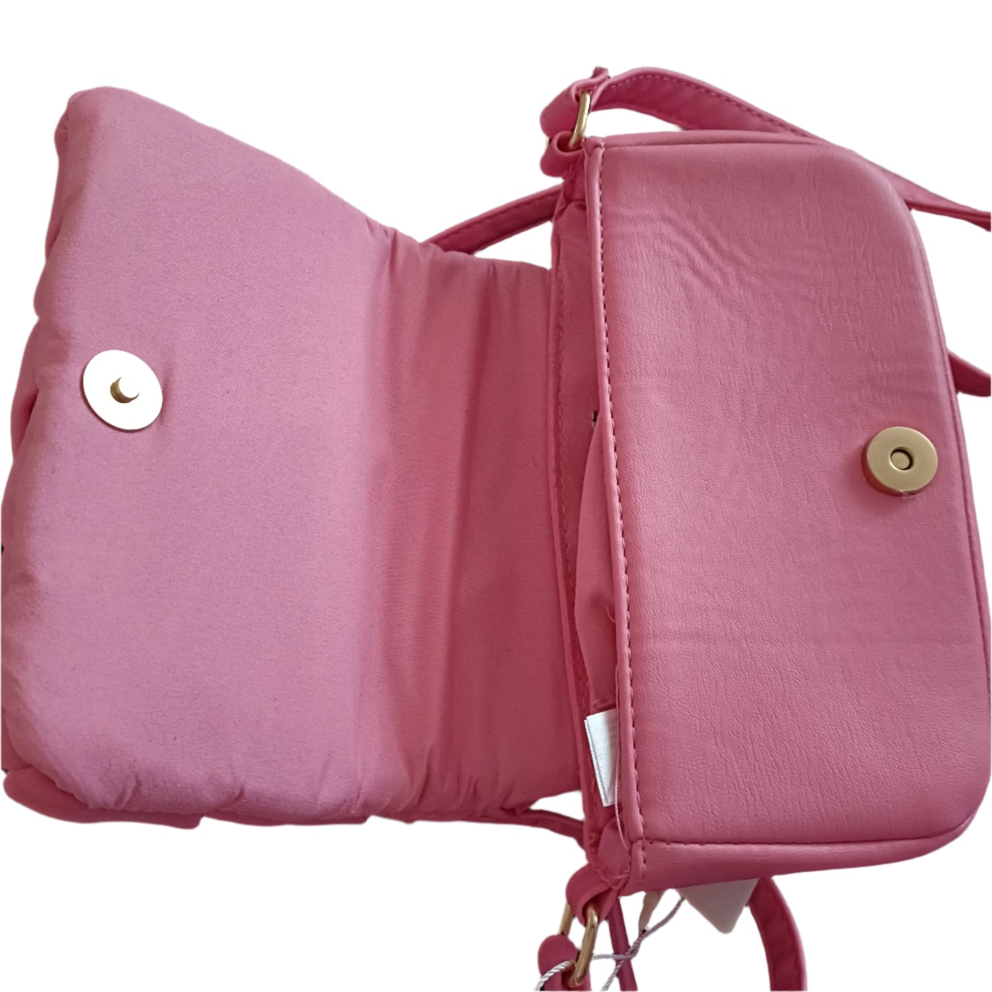 Shoulder Bag with Cushioned Criss Cross Detail