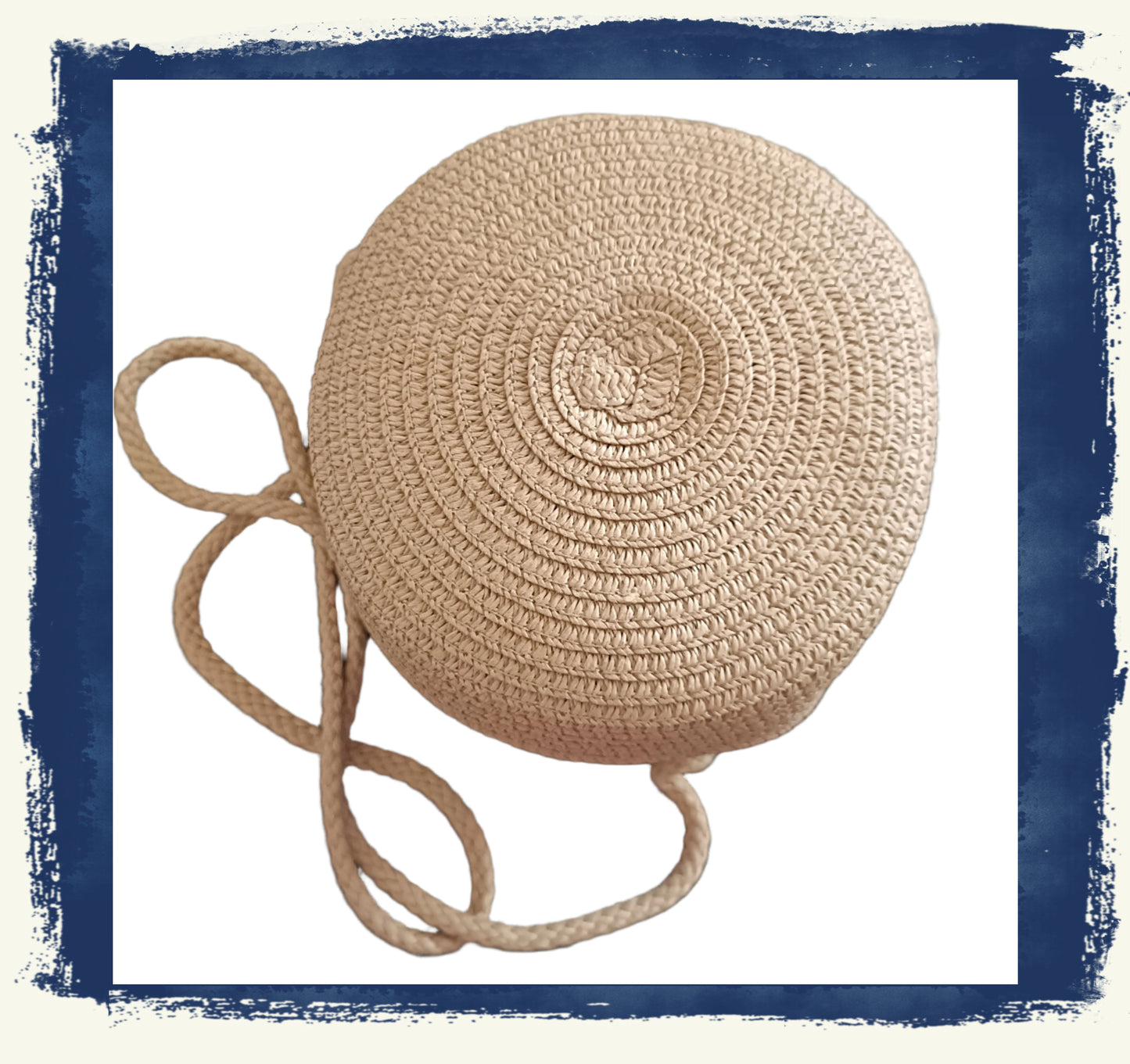 Round Rattan Shoulder Bag