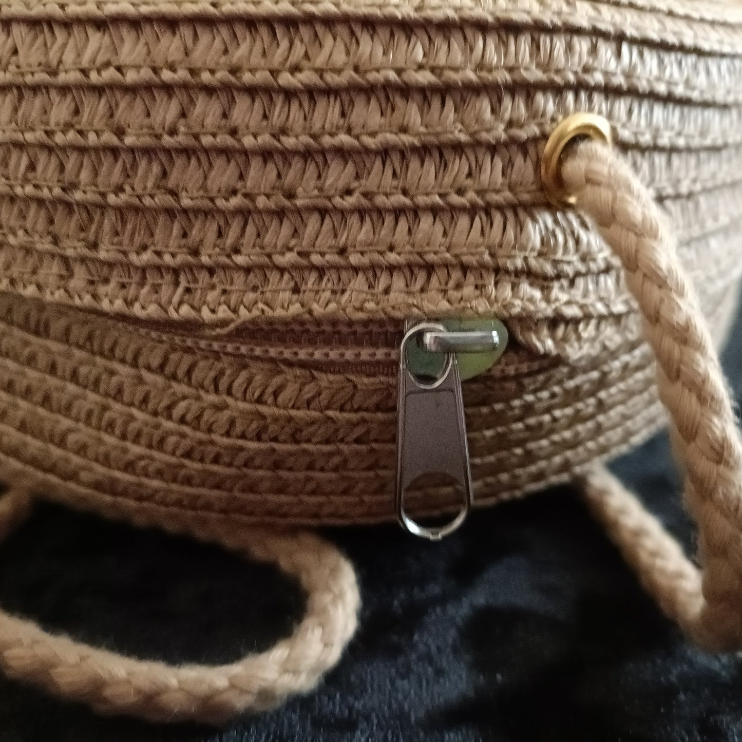 Round Rattan Shoulder Bag