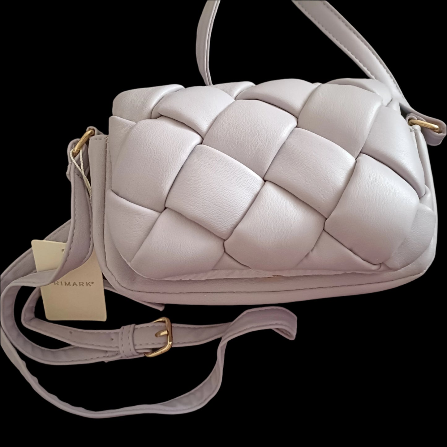 Shoulder Bag with Cushioned Criss Cross Detail