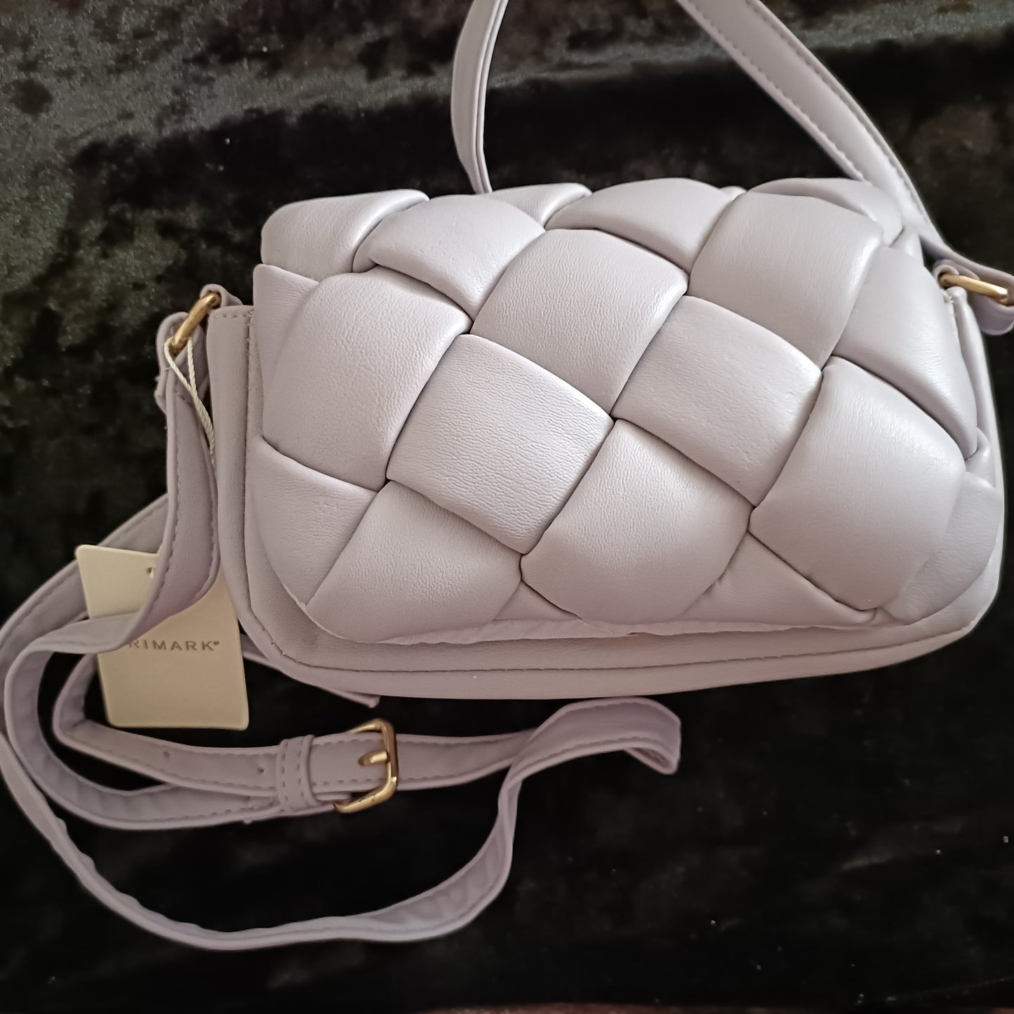 Shoulder Bag with Cushioned Criss Cross Detail