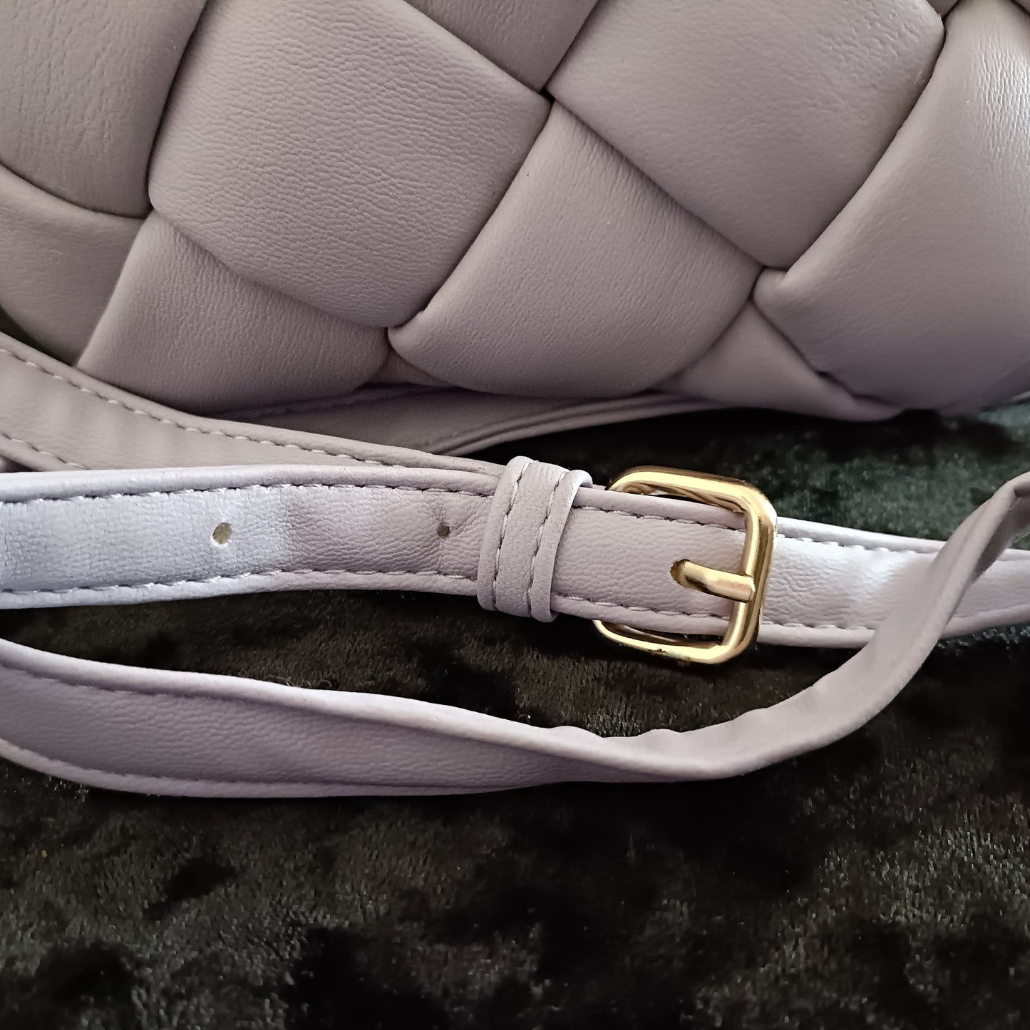 Shoulder Bag with Cushioned Criss Cross Detail