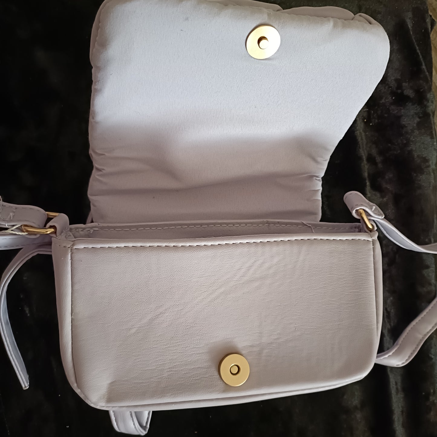 Shoulder Bag with Cushioned Criss Cross Detail