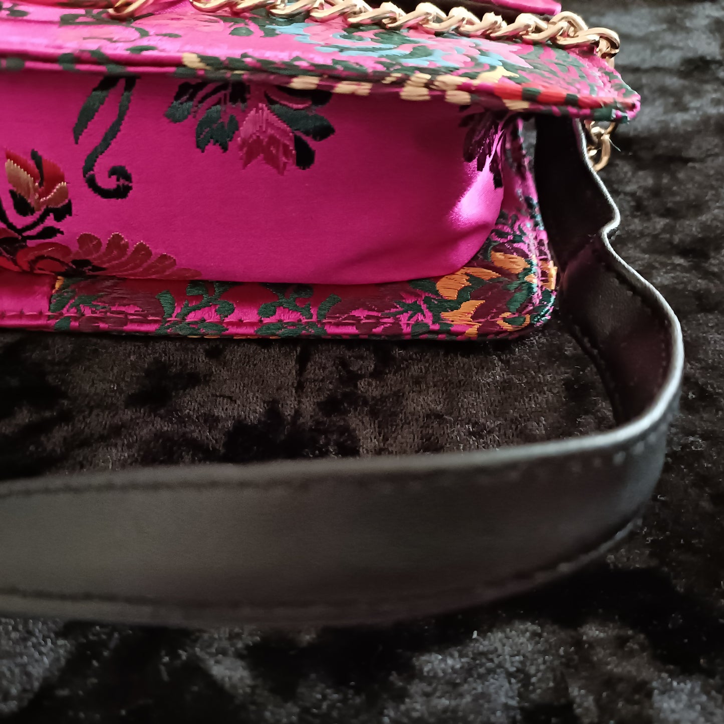 Hot Pink Oriental Style Embroidery Bag
