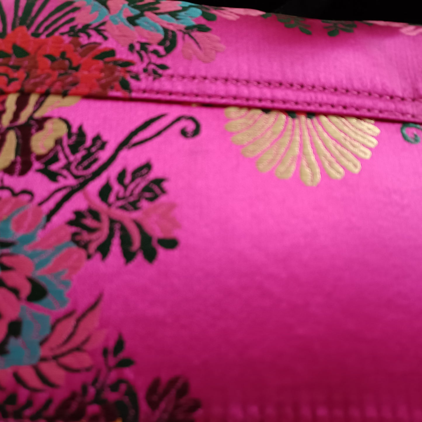 Hot Pink Oriental Style Embroidery Bag