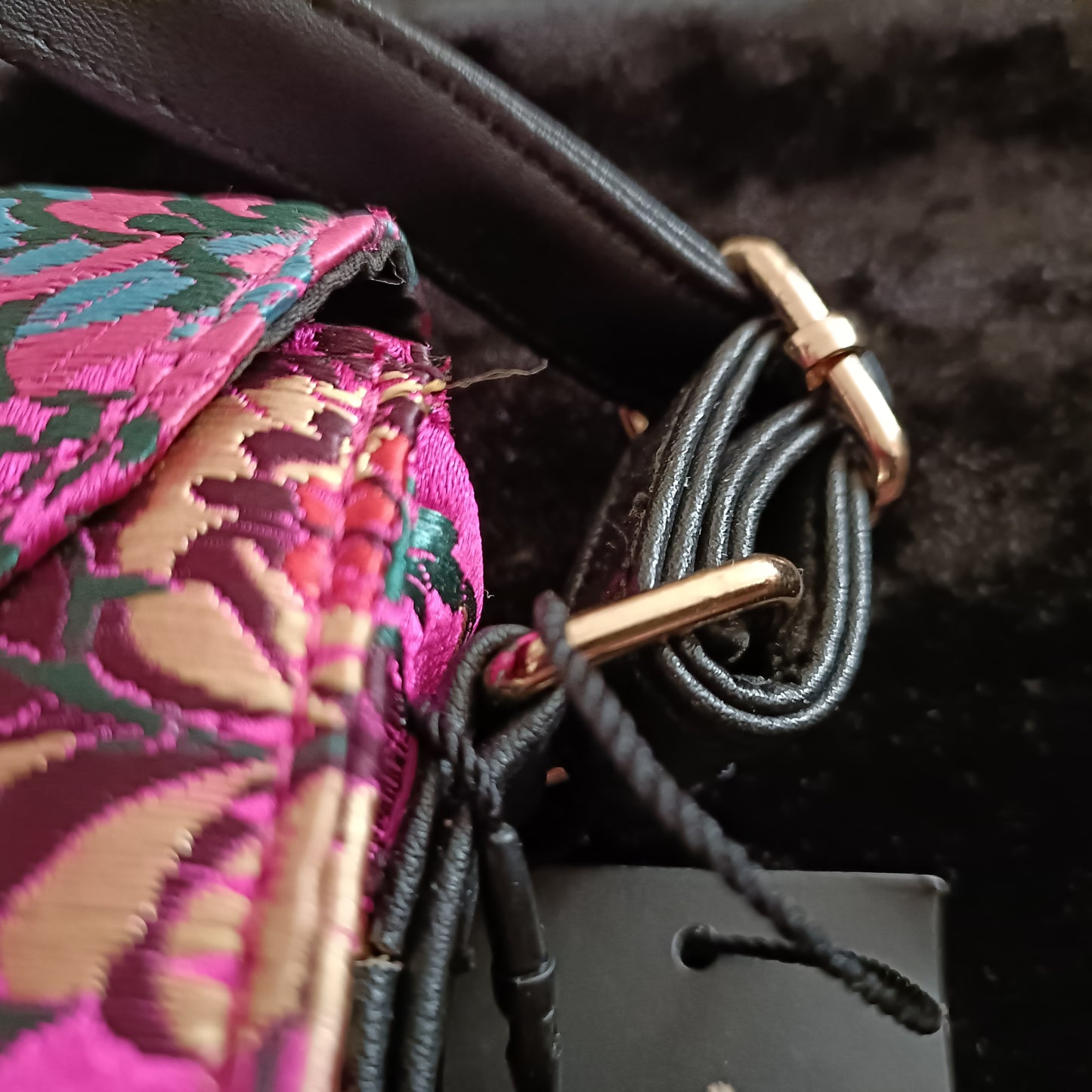 Hot Pink Oriental Style Embroidery Bag