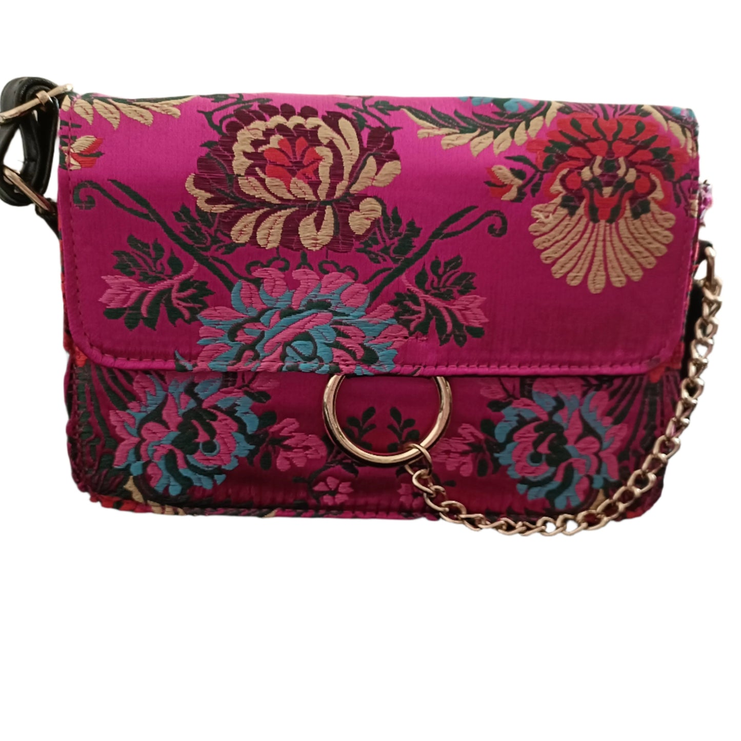 Hot Pink Oriental Style Embroidery Bag