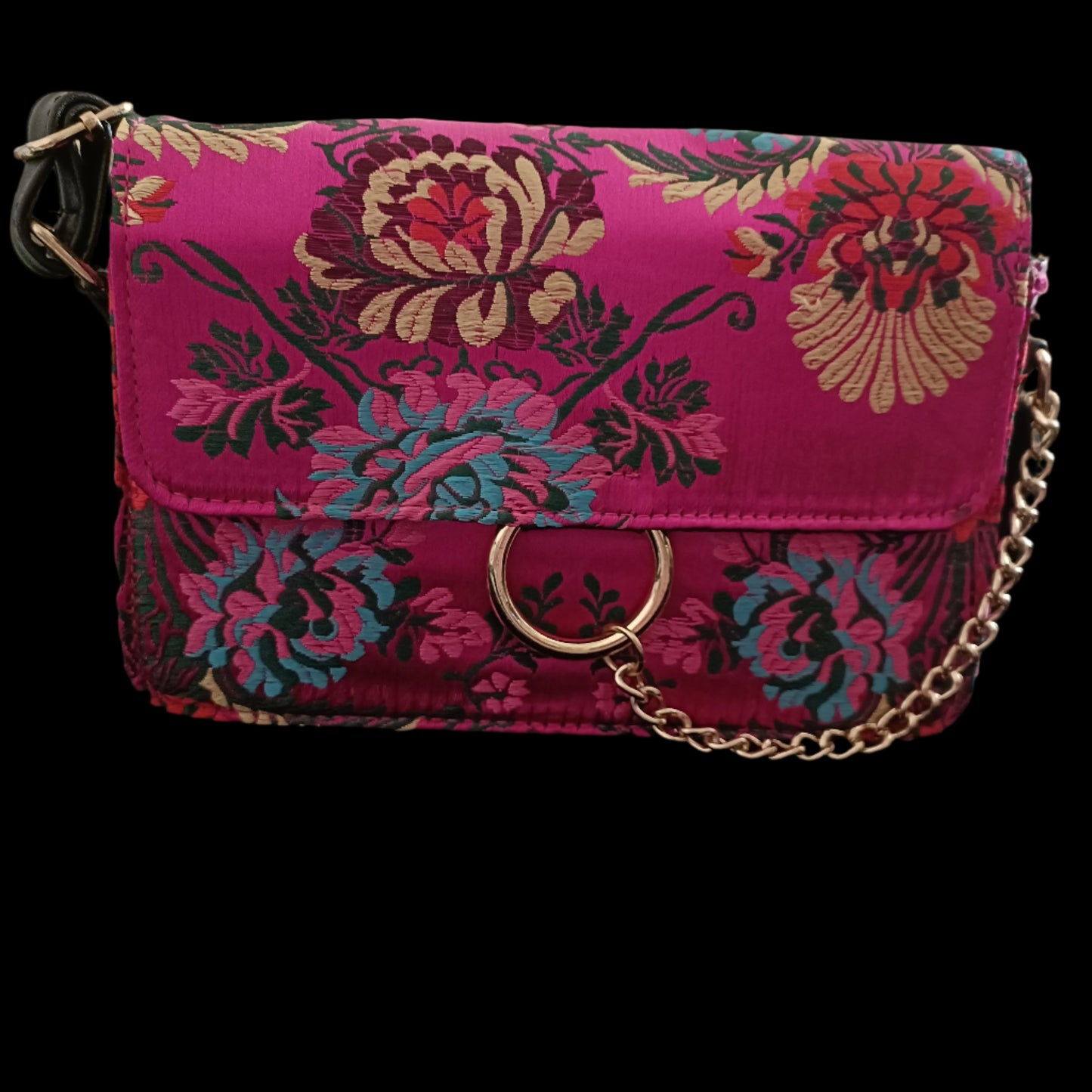 Hot Pink Oriental Style Embroidery Bag