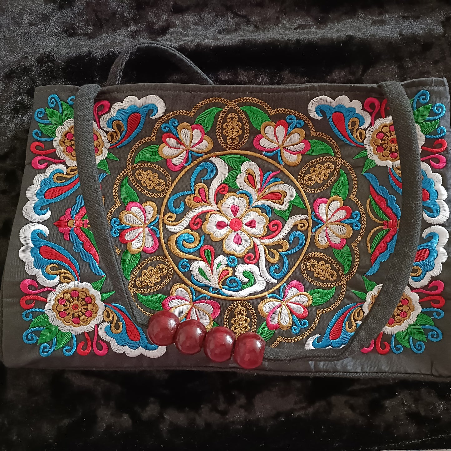 Floral Embroidered Handbag