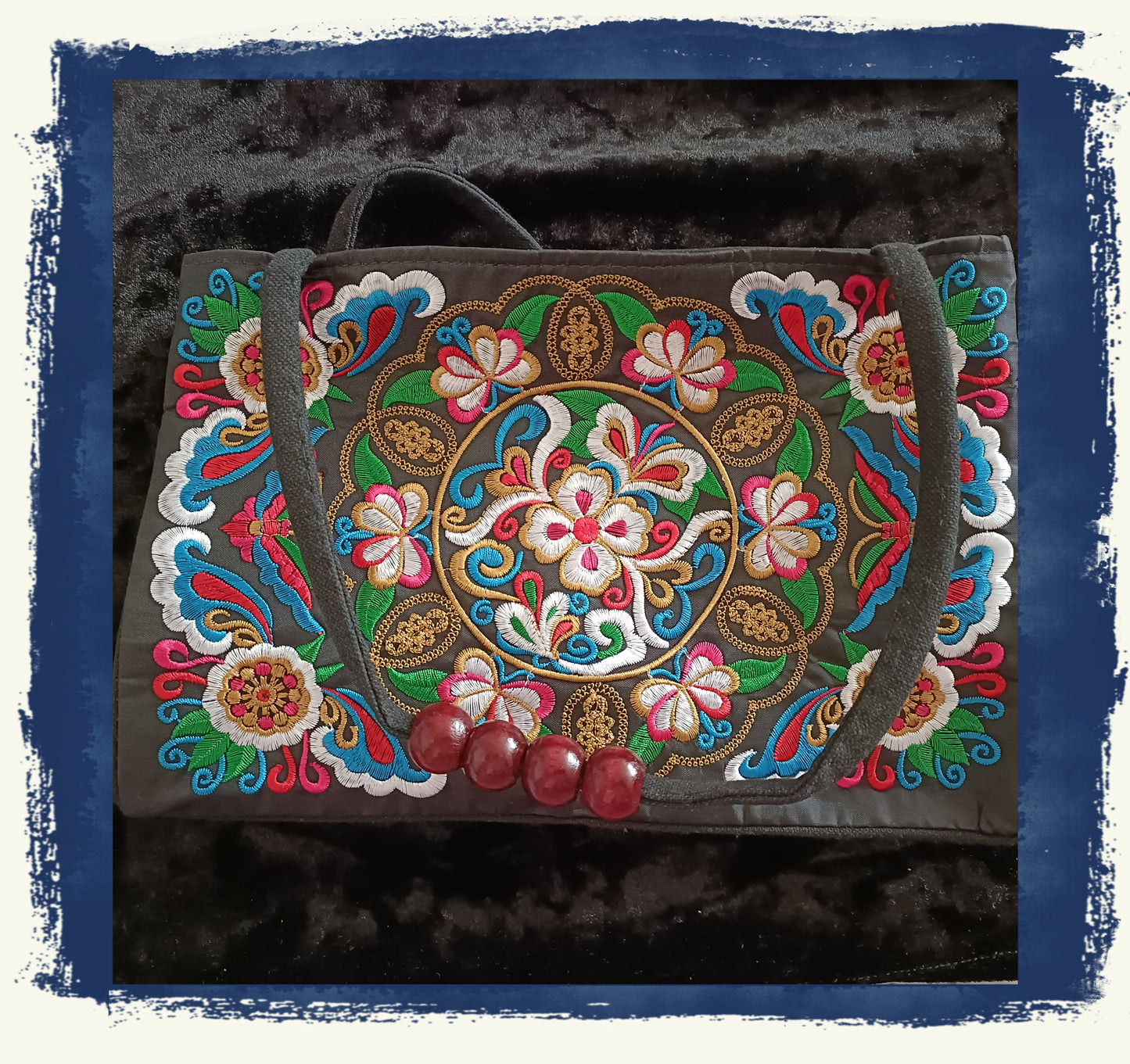 Floral Embroidered Handbag