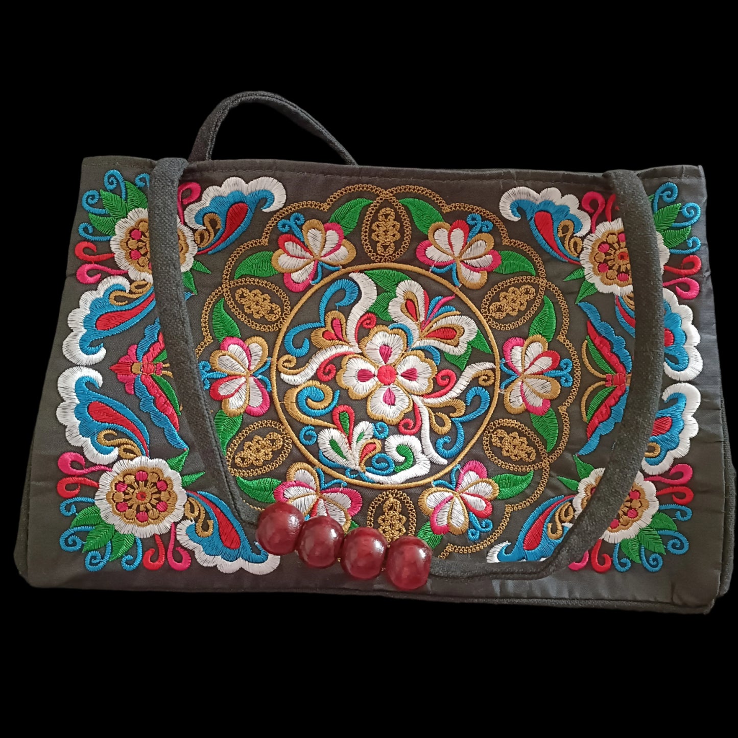 Floral Embroidered Handbag