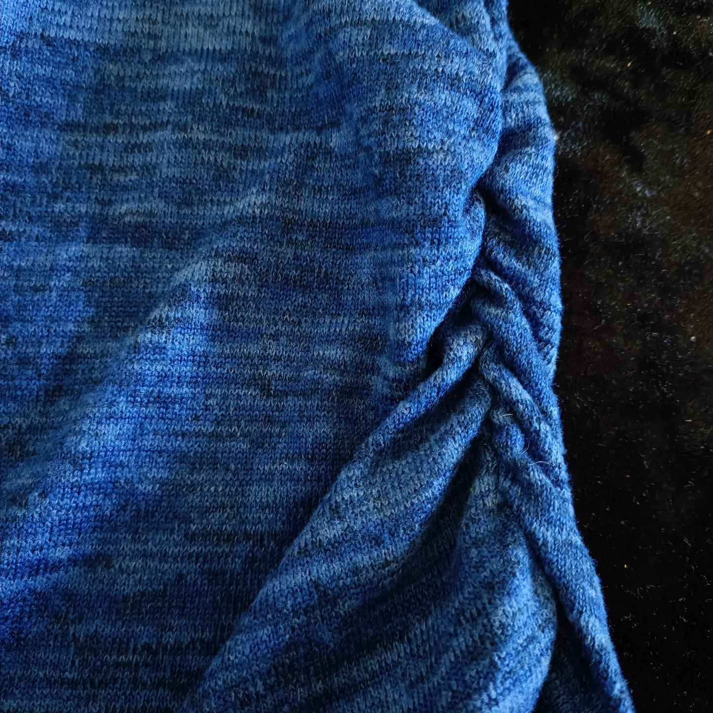 Blue Top with Sparkly Owl Motif and Zip Detail