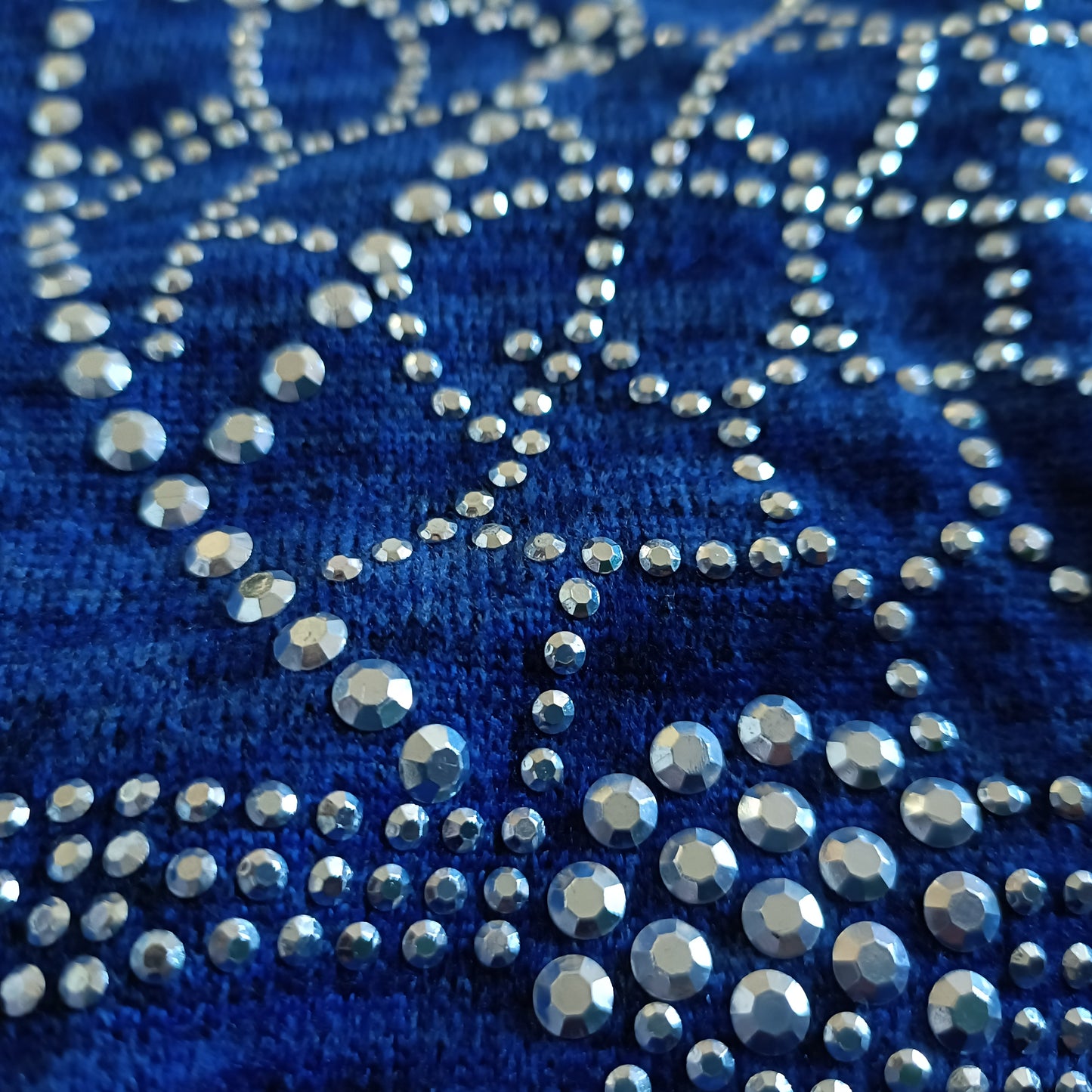 Blue Top with Sparkly Owl Motif and Zip Detail