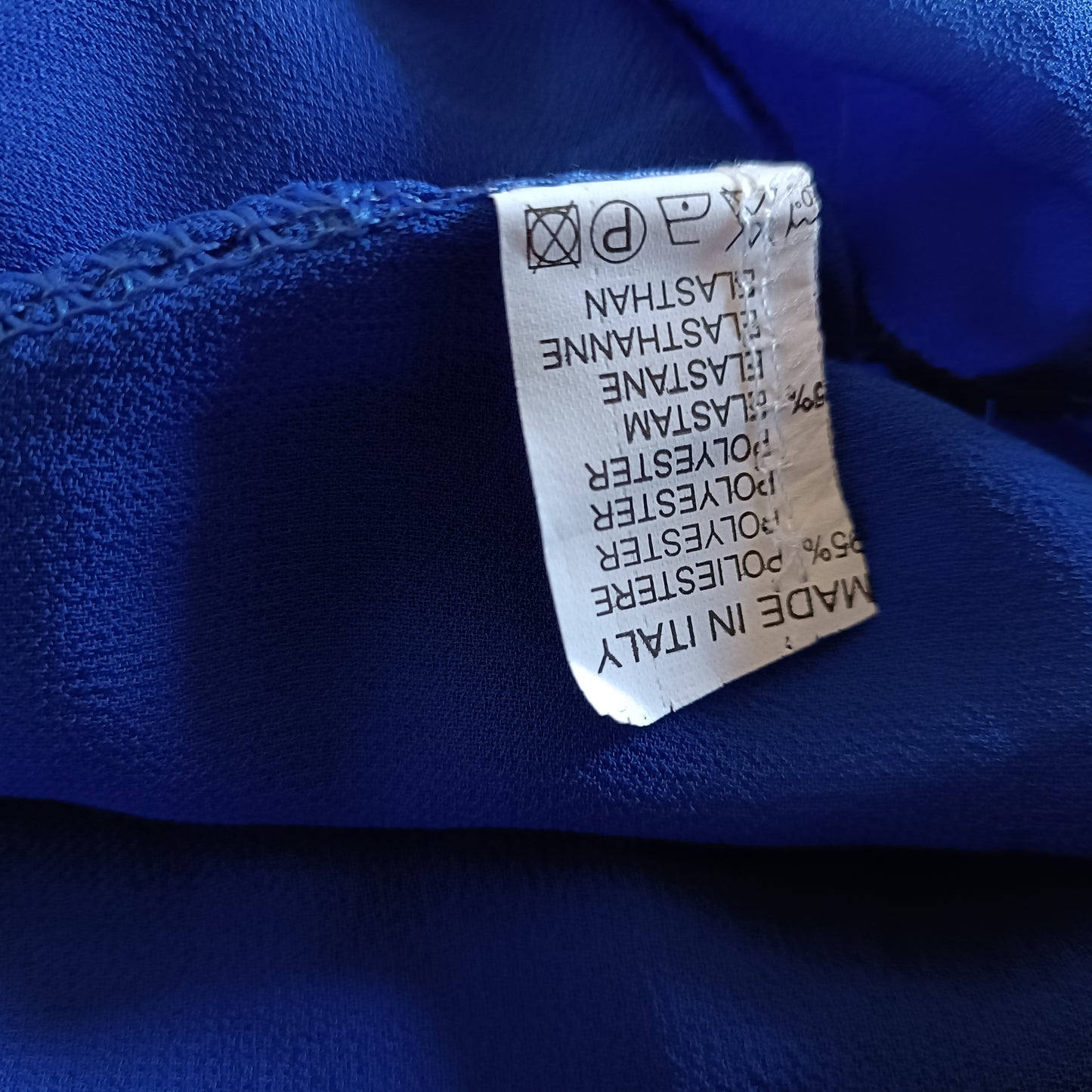 Blue Sleeveless Top with Necklace Detail