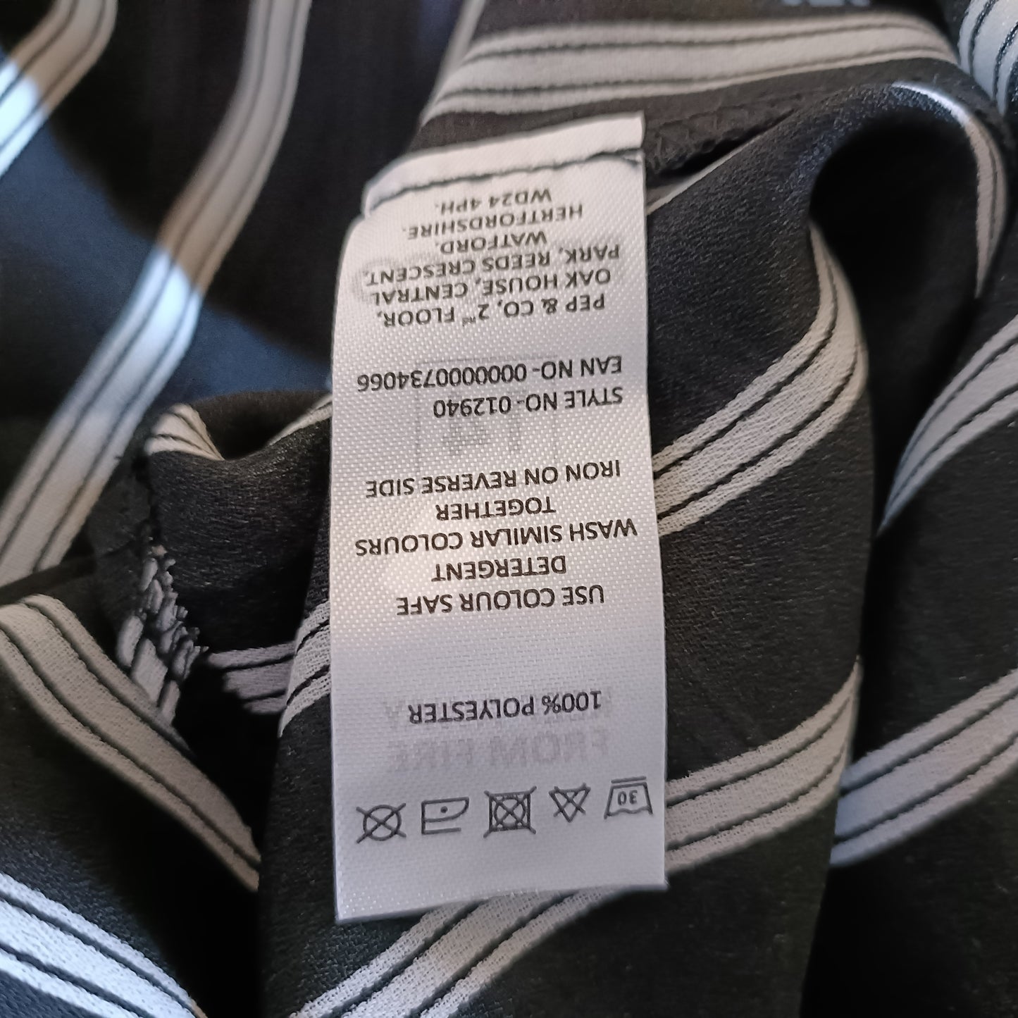 Black and White Striped Cold Shoulder Blouse