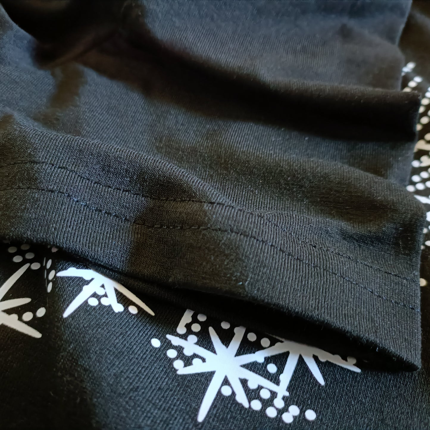 Black T-Shirt with Angel Wings Graphic