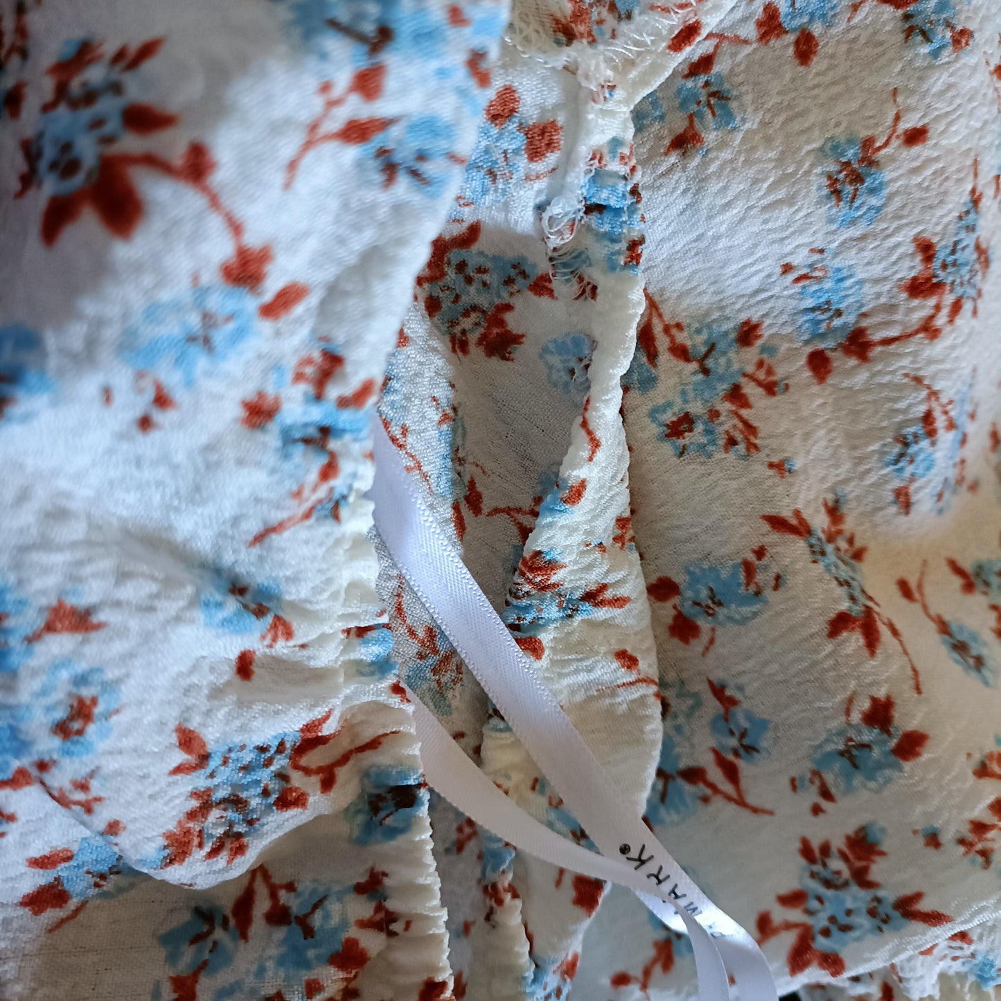 Floral Crop Top with Criss Cross Tie Detail