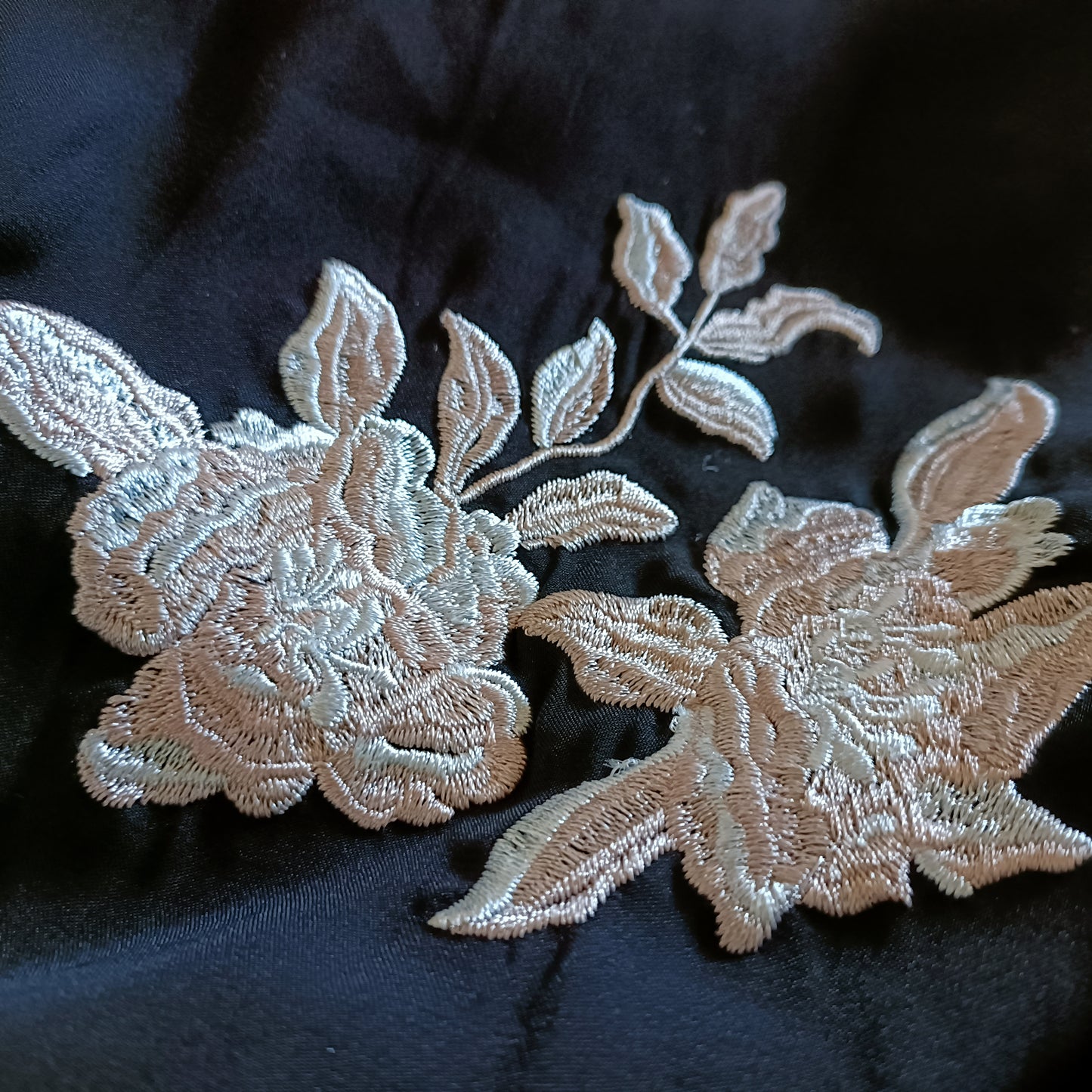 College/Varsity Style Jacket with Flower Embroidery Detail