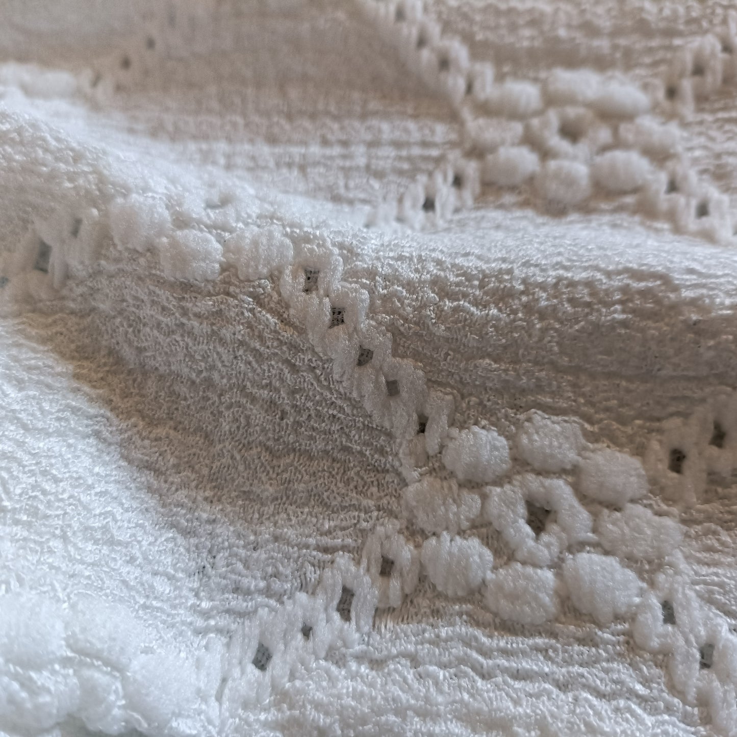 Off White Eyelet Embroidery Top