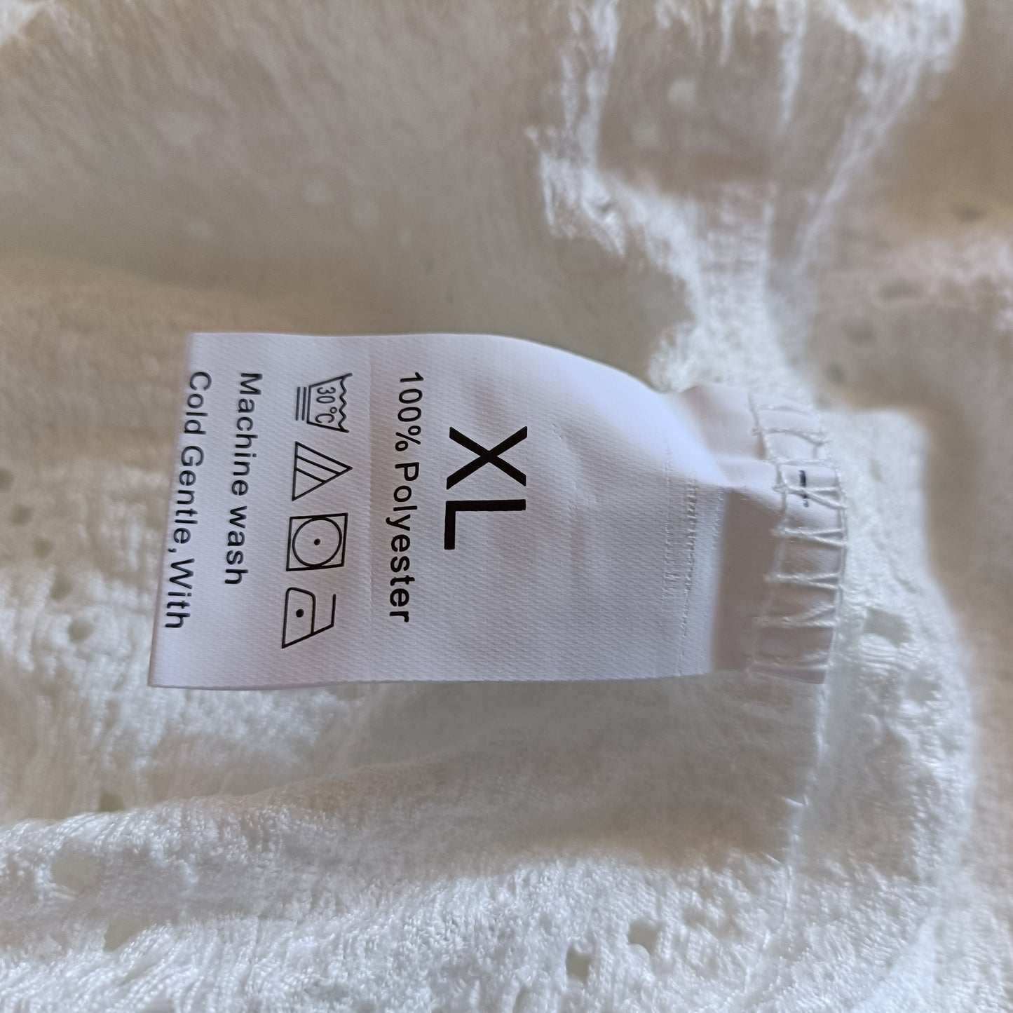Off White Eyelet Embroidery Top